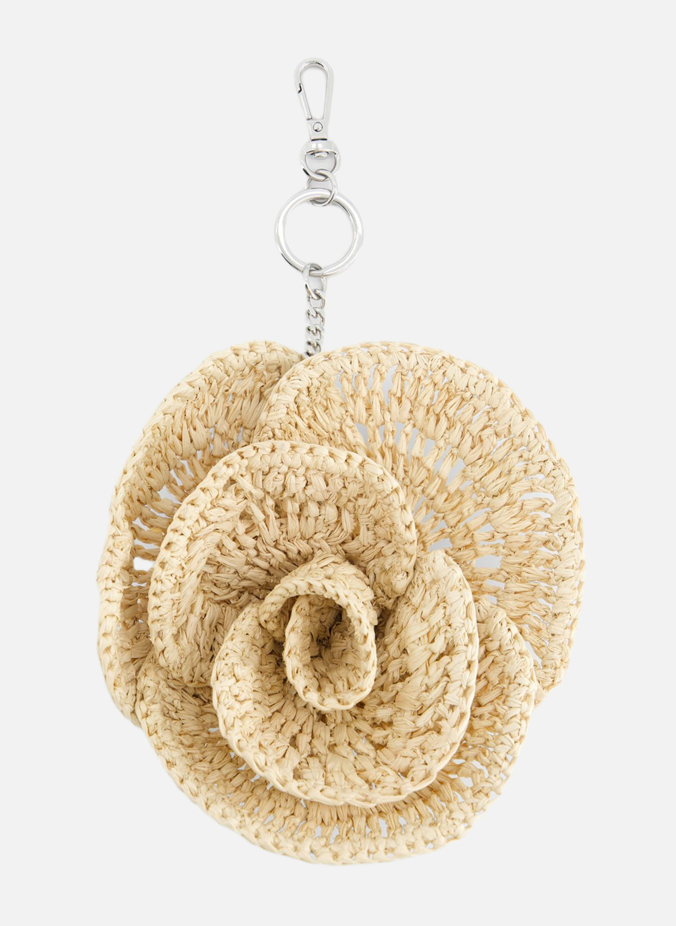 Raffia flower bag charm THE KOOPLES