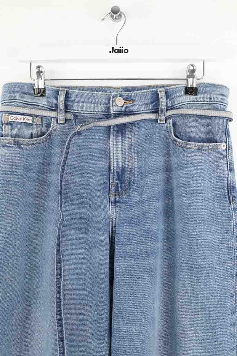 Straight cotton-blend pants CALVIN KLEIN - Seconde Main Blue