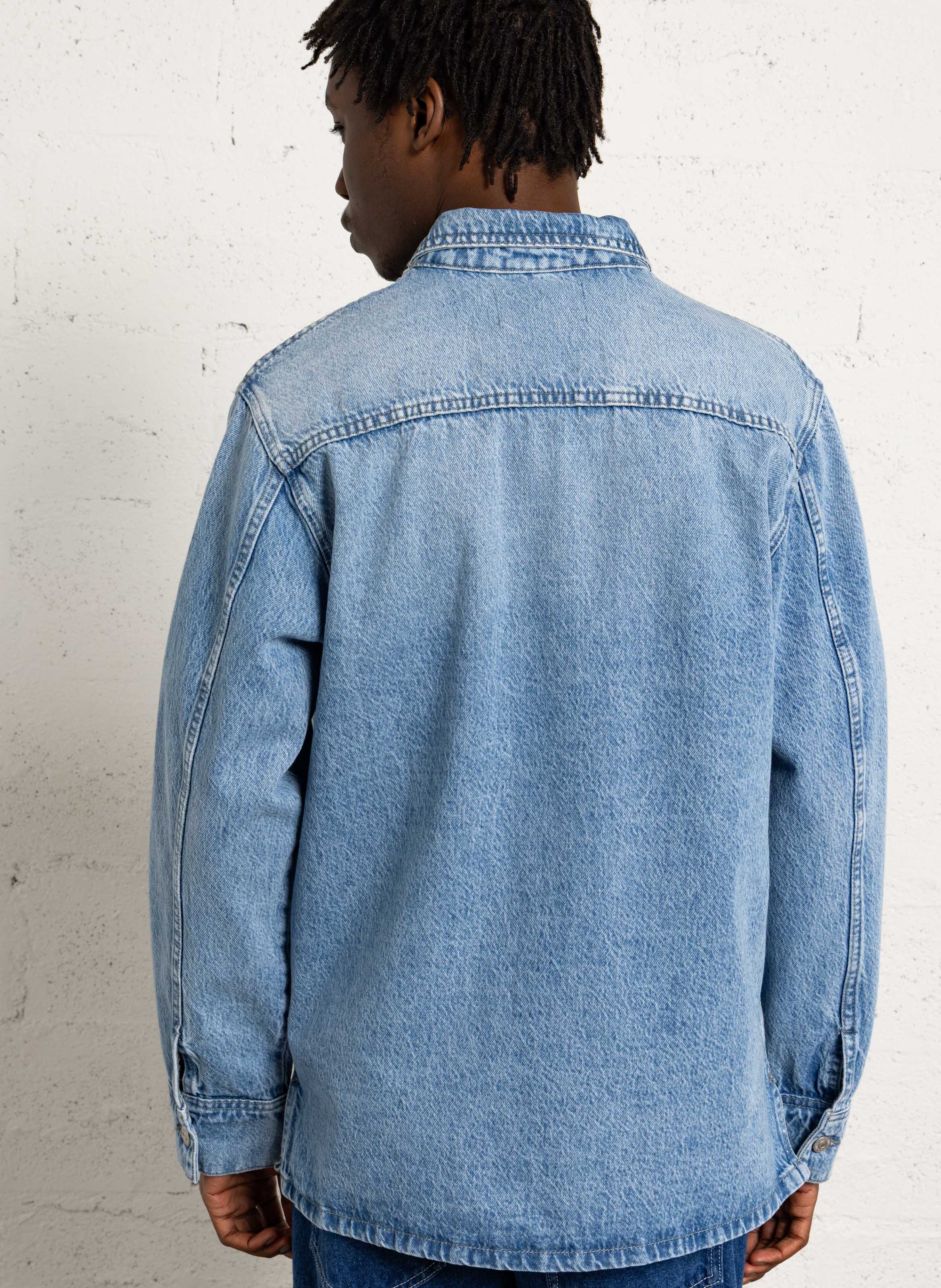 Oversized, katoenen overshirt LE TEMPS DES CERISES Blauw