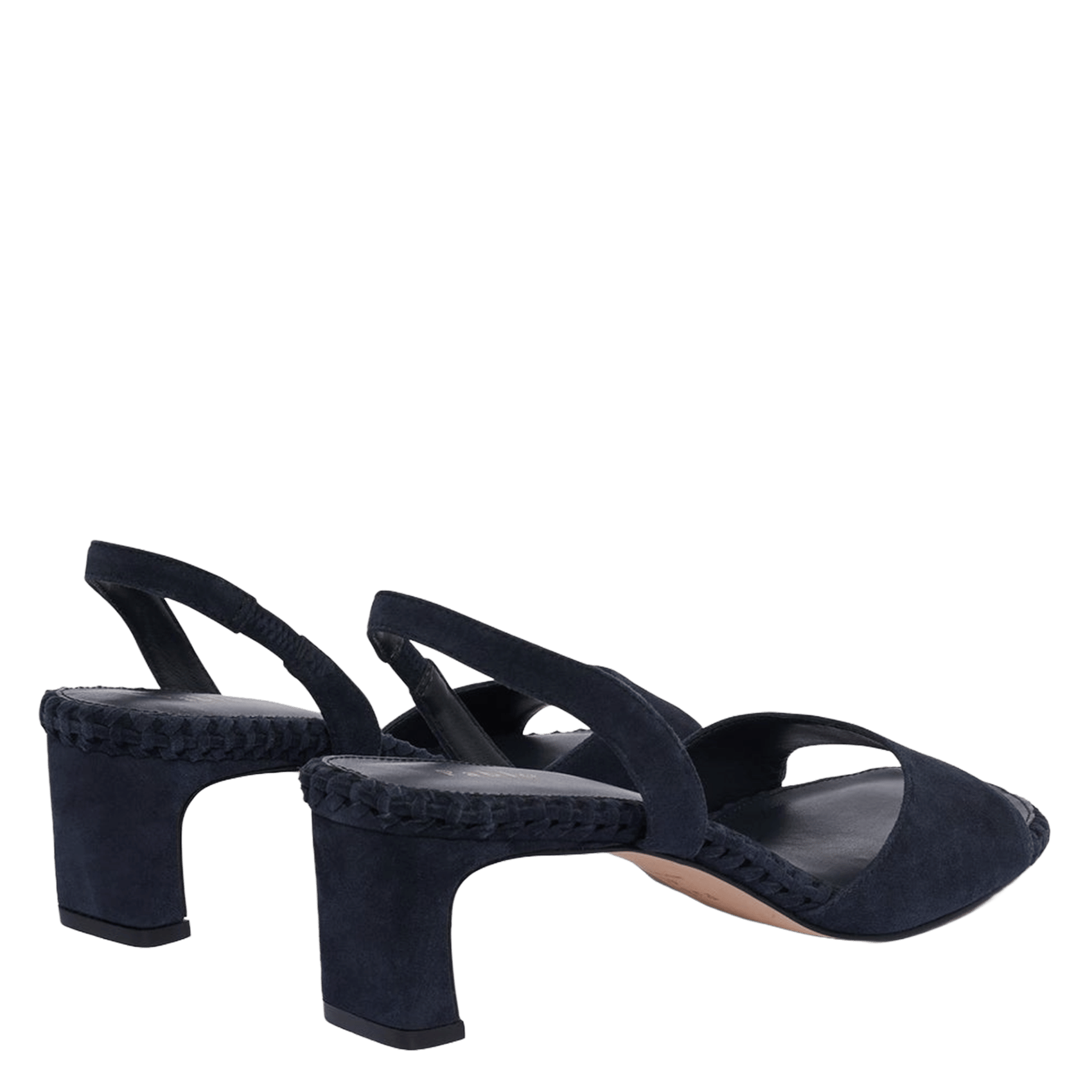Sandales à talons en cuir velours PABLO Bleu