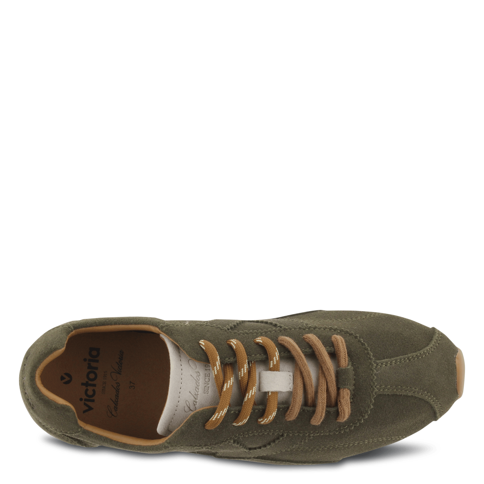 Leather low-top sneakers VICTORIA Khaki