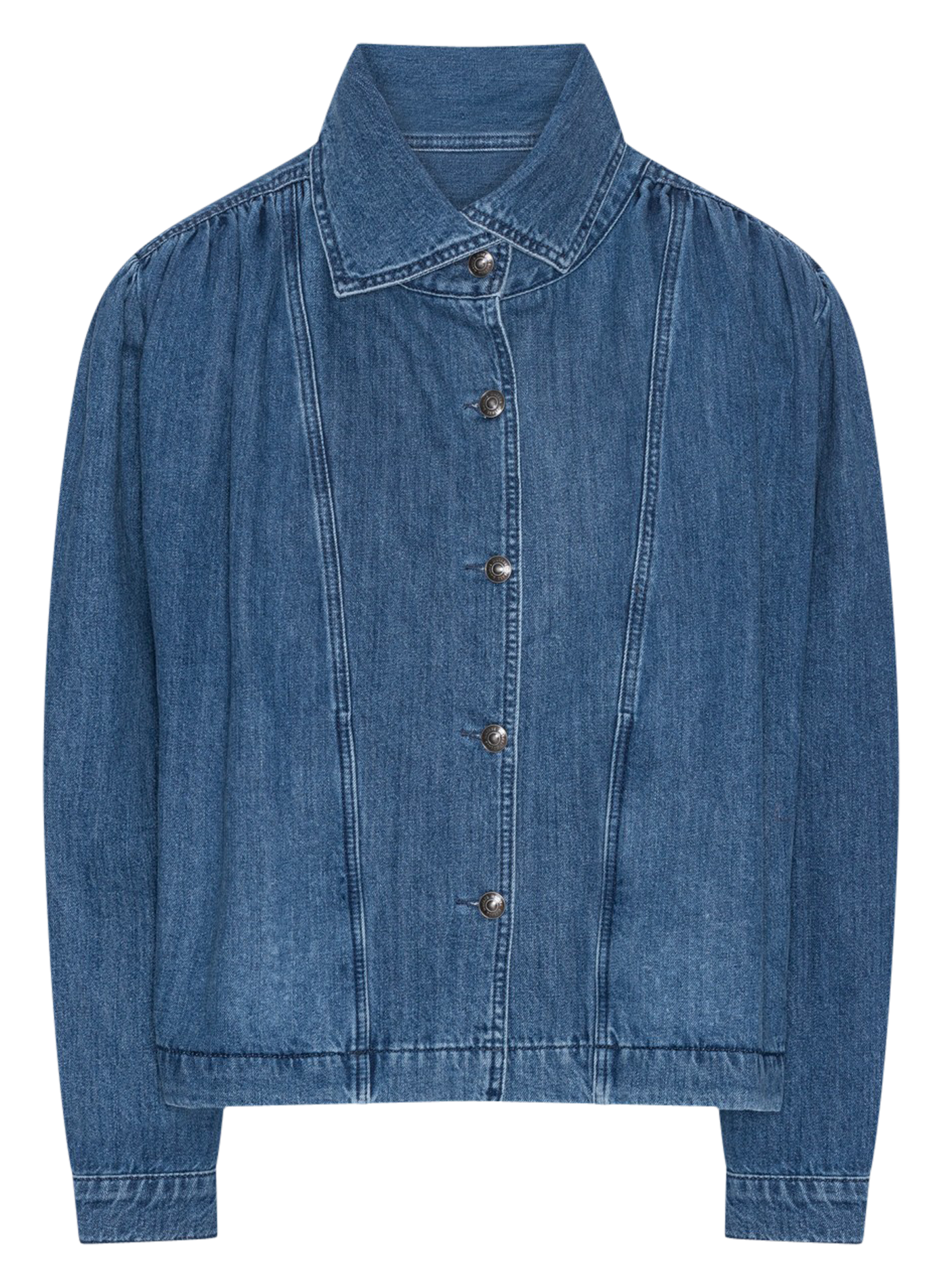 Veste oversize boutonnée en denim ROTATE Bleu