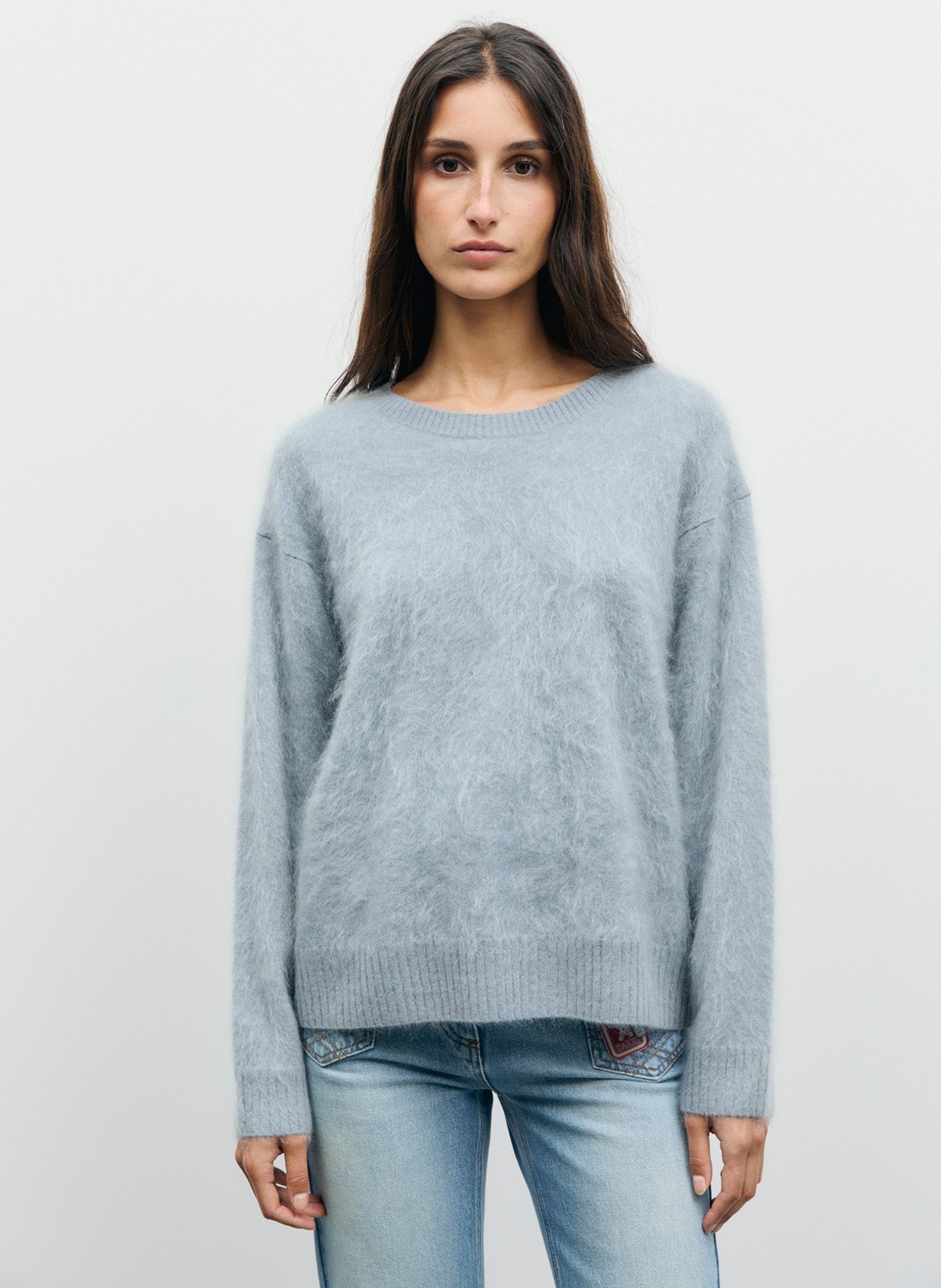 Brushed cashmere sweater GERARD DAREL Blue