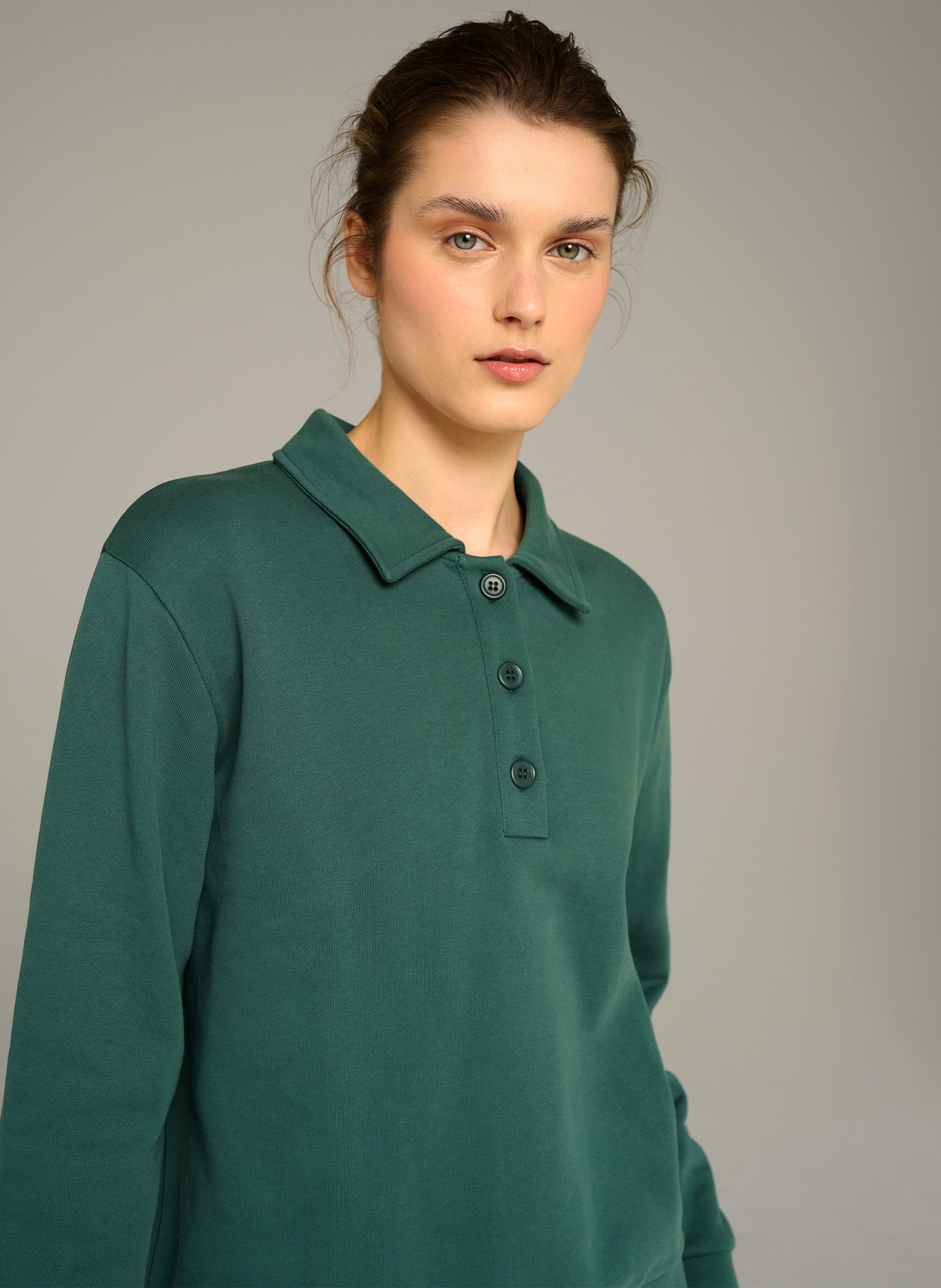 Bio-Baumwoll-Sweatshirt COTELAC ACOTE Grun