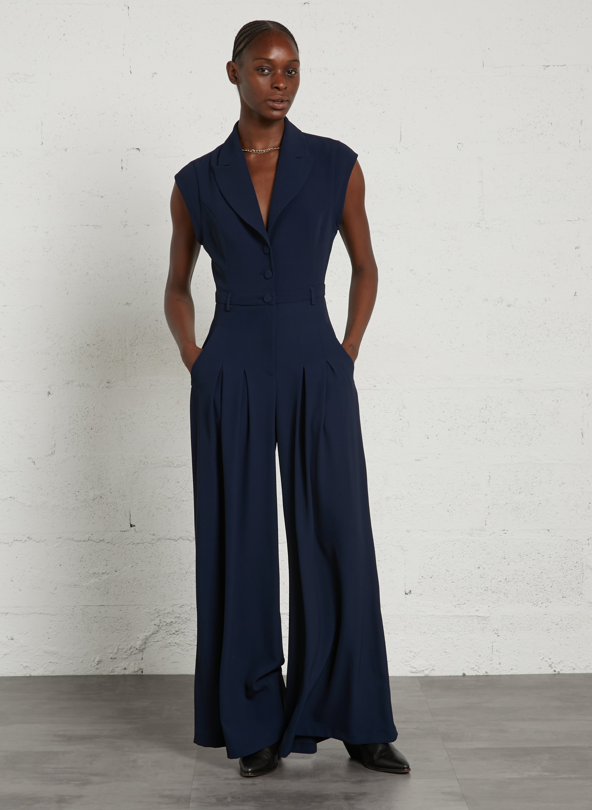 Combinaison palazzo sans manches IMPERIAL Bleu
