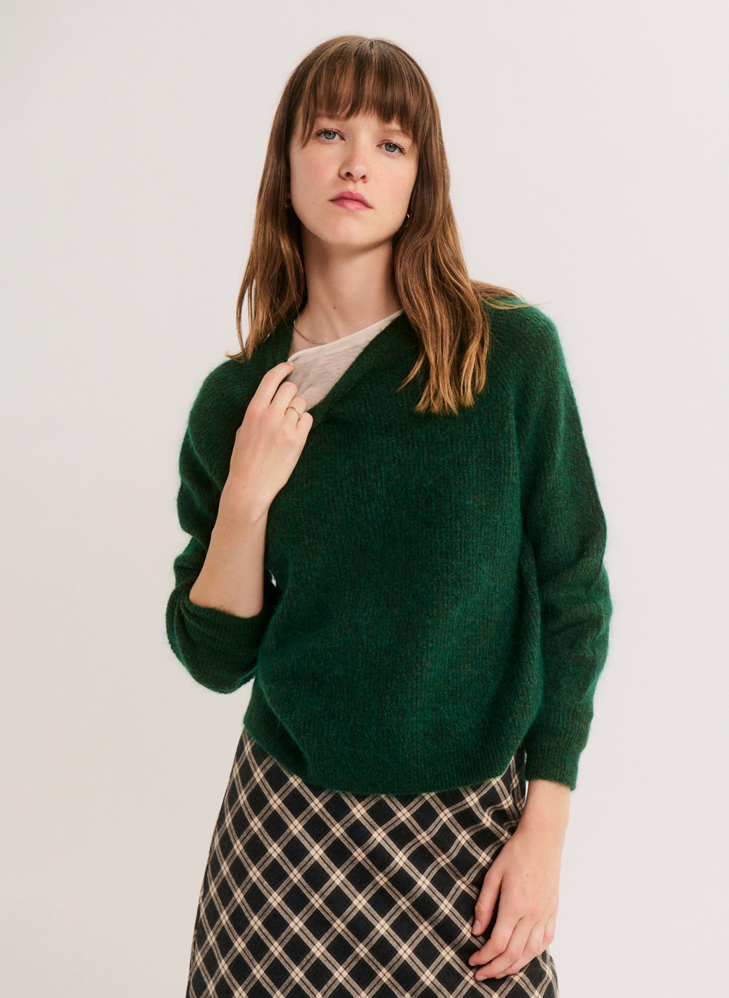 Oversized trui | wolblend PABLO Groen