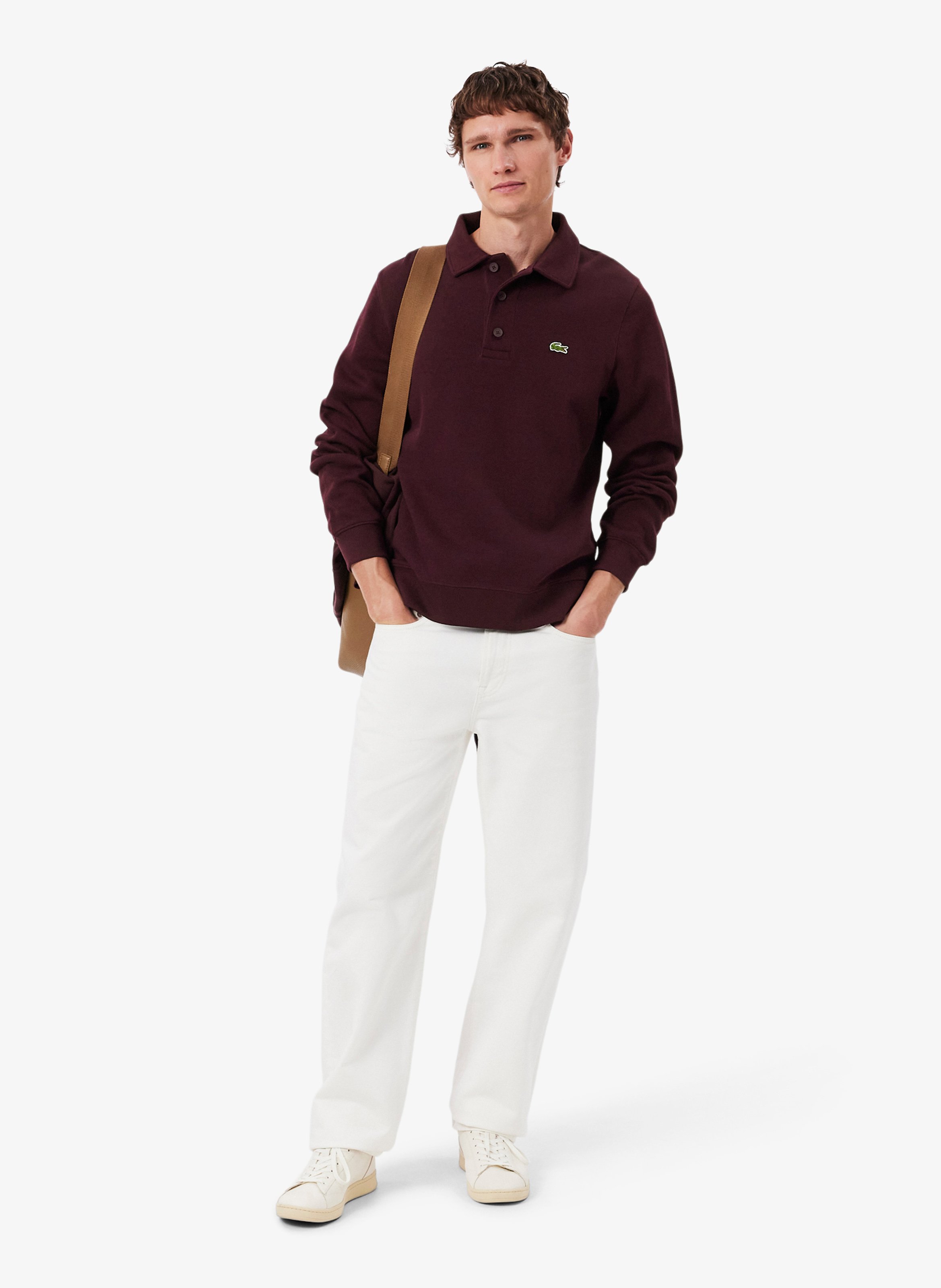 Polo-Sweatshirt aus Baumwollmischung LACOSTE Rot