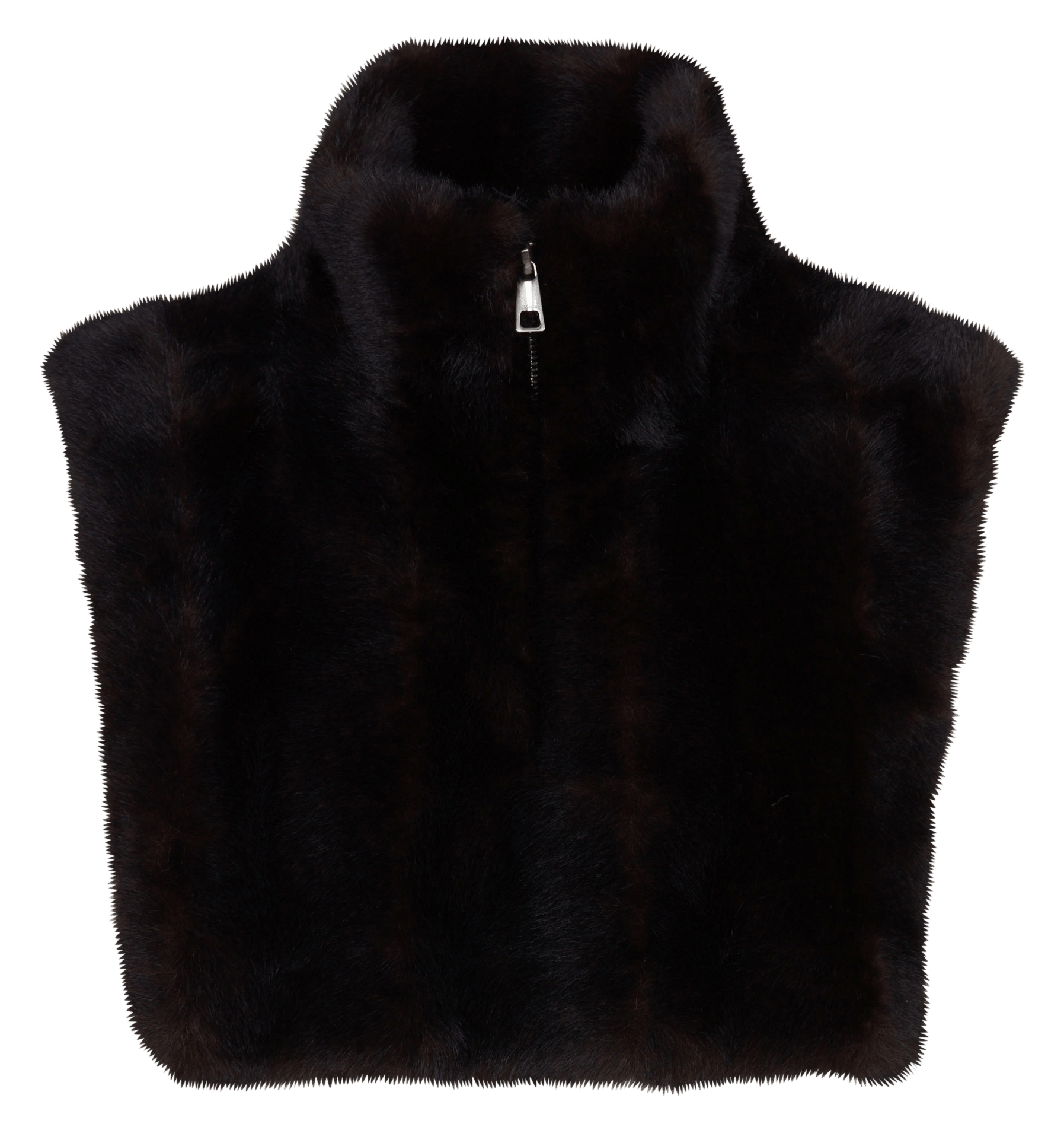 Faux fur high neck APPARIS Black