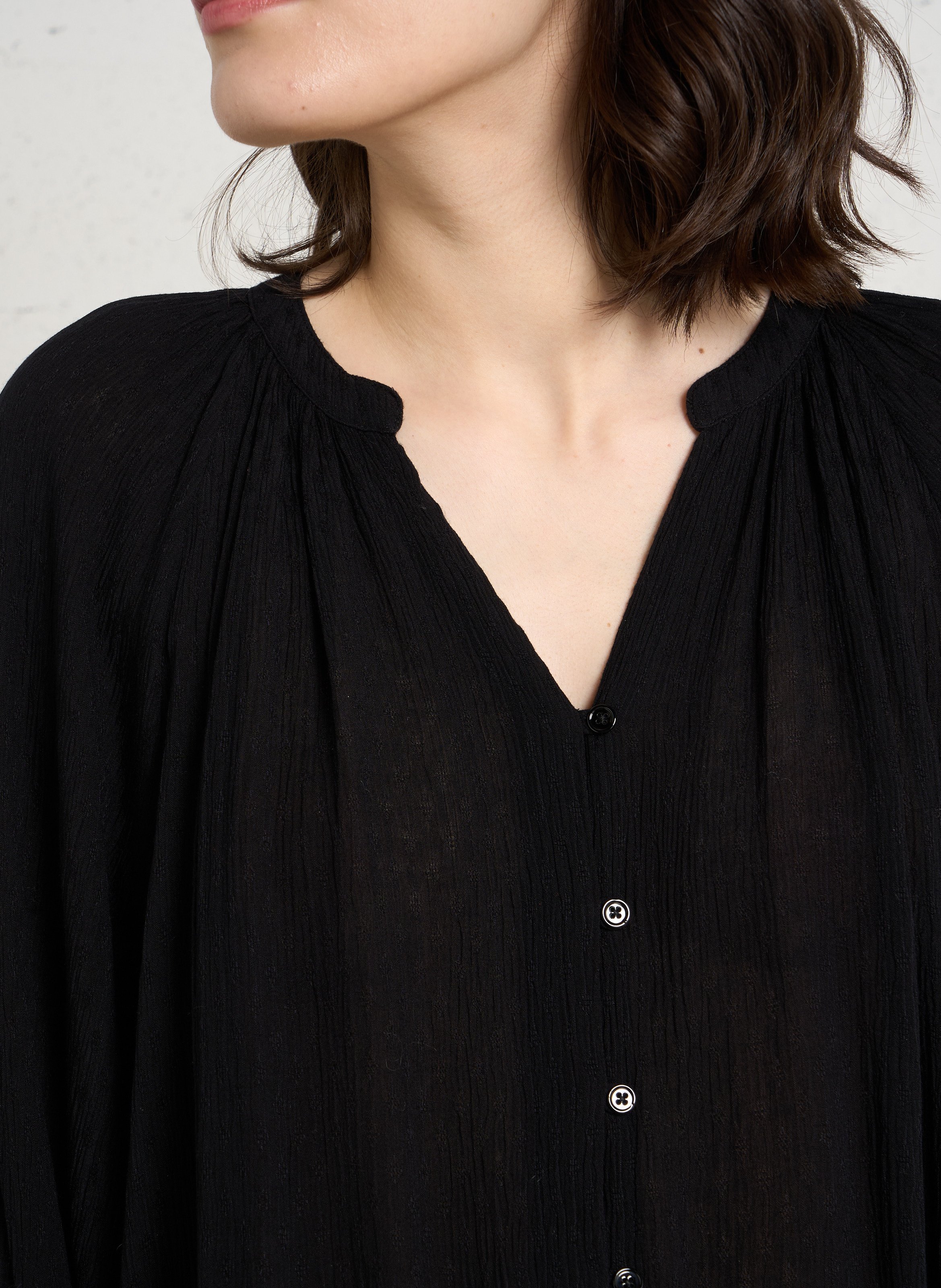 Blouse ample manches longues  LA PETITE ETOILE Noir