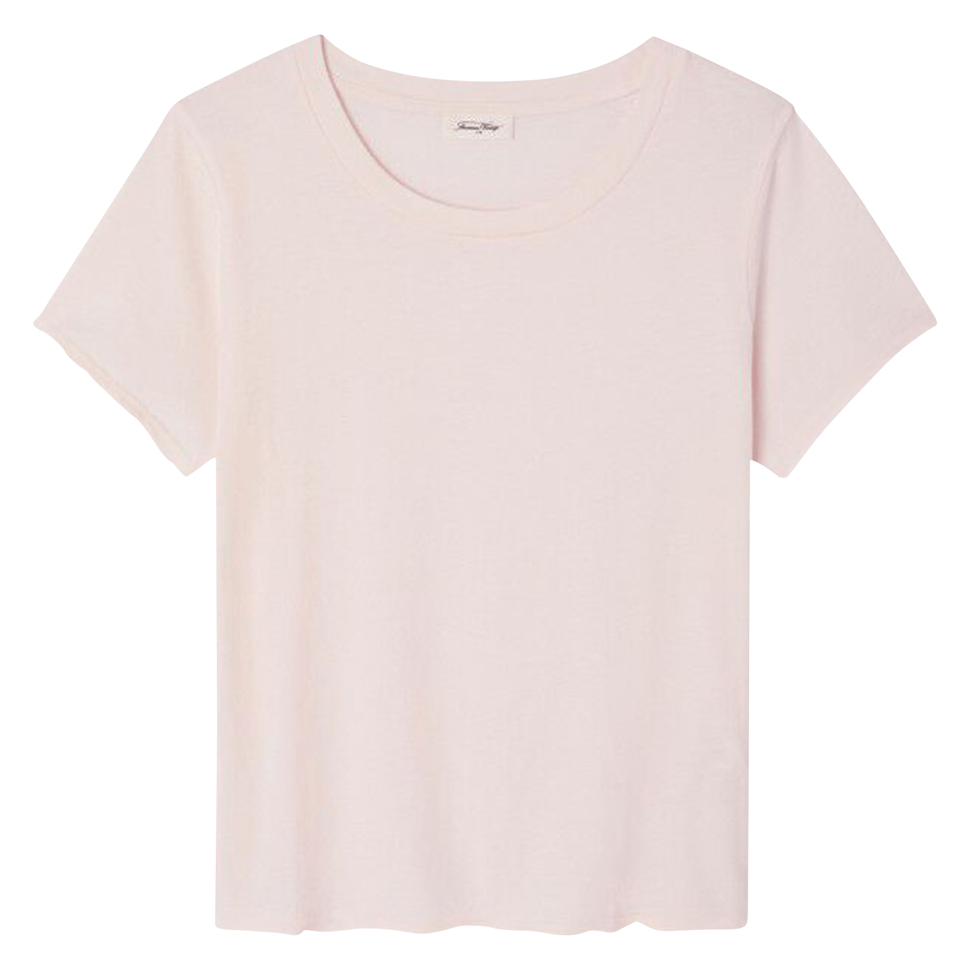 T-shirt droit col rond en coton AMERICAN VINTAGE Rose