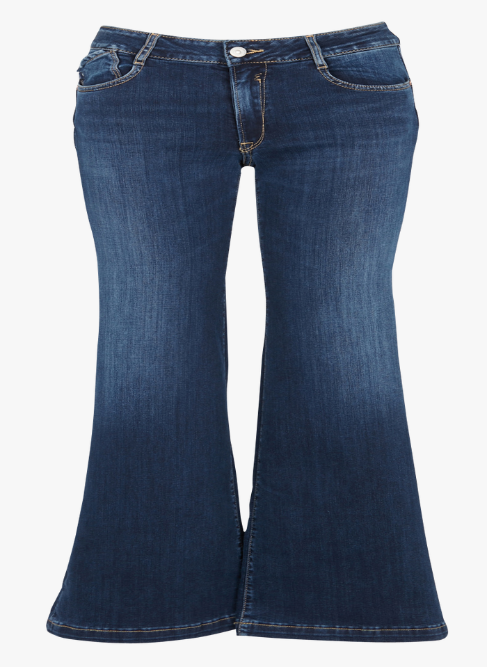 Blue High-rise flared jeans