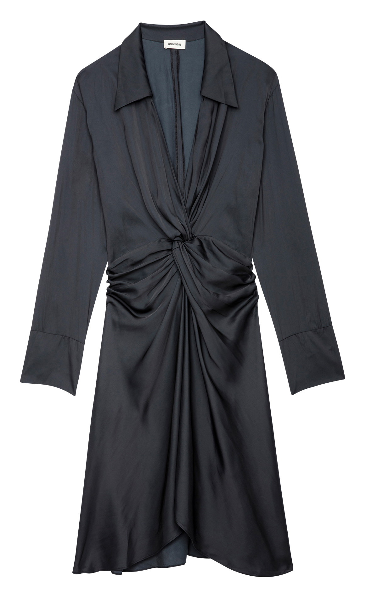 Robe midi drapée ZADIG&VOLTAIRE Noir