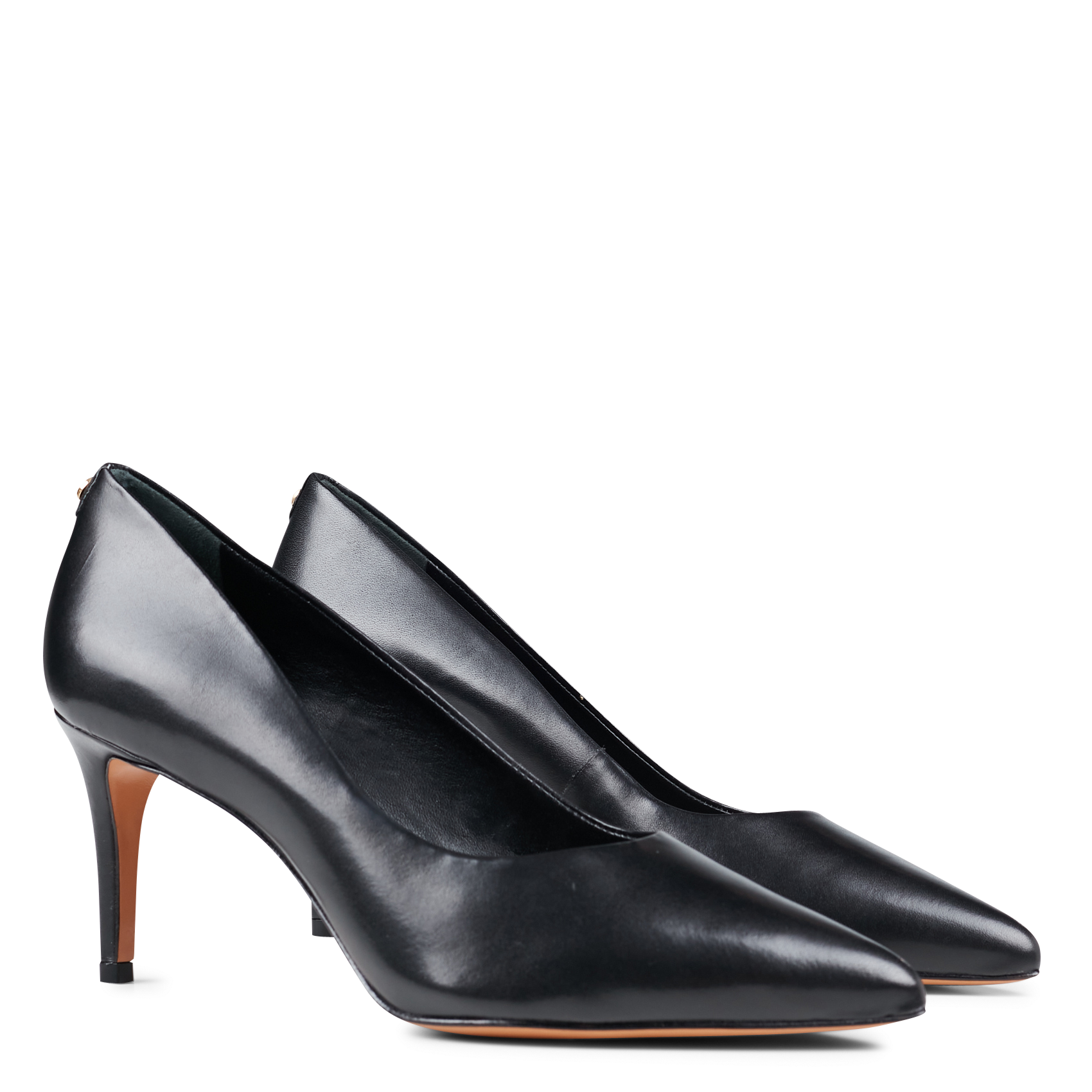 Heeled leather pumps COSMOPARIS Black