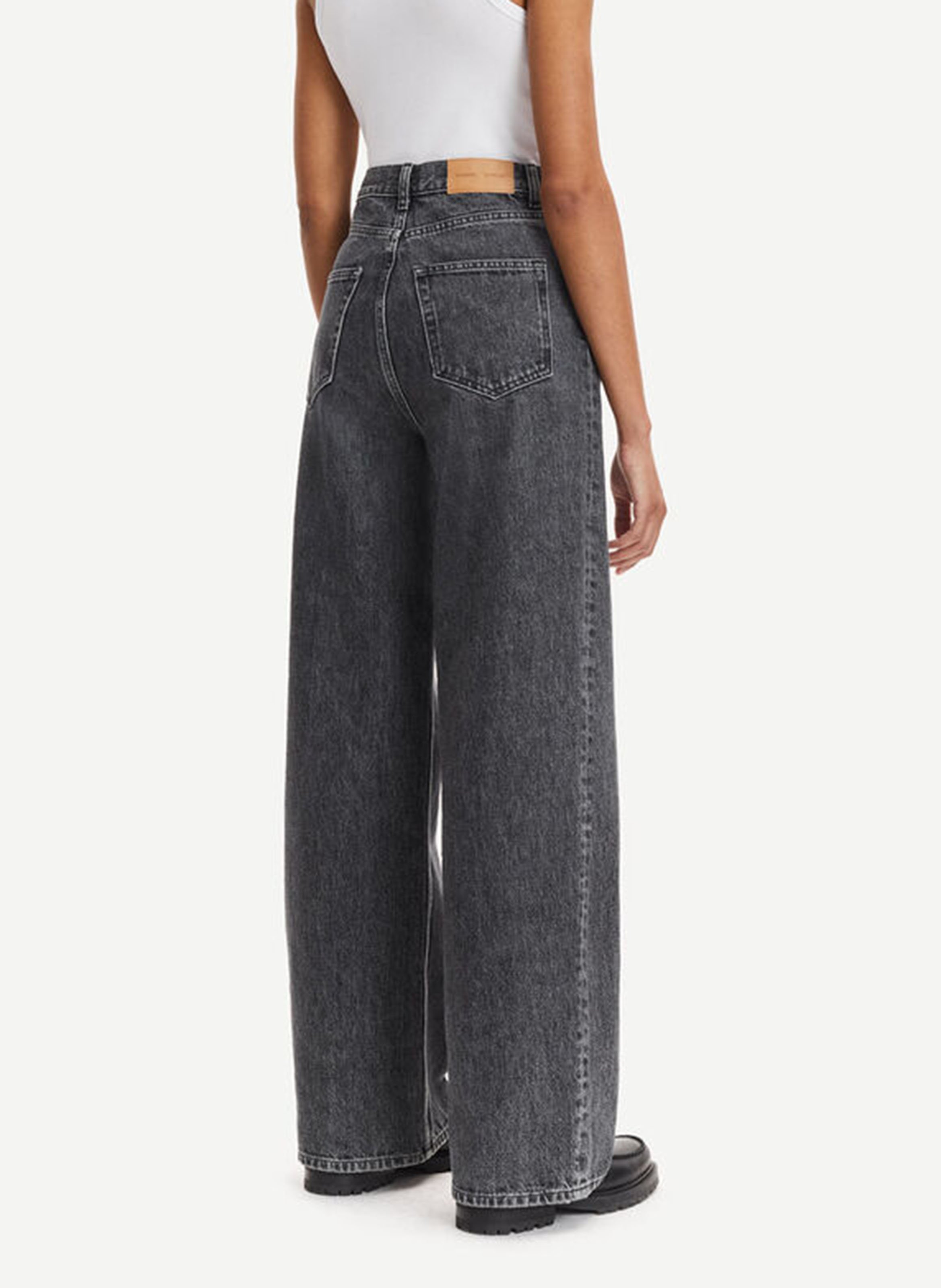 Jean large en coton mélangé SAMSOE SAMSOE Noir