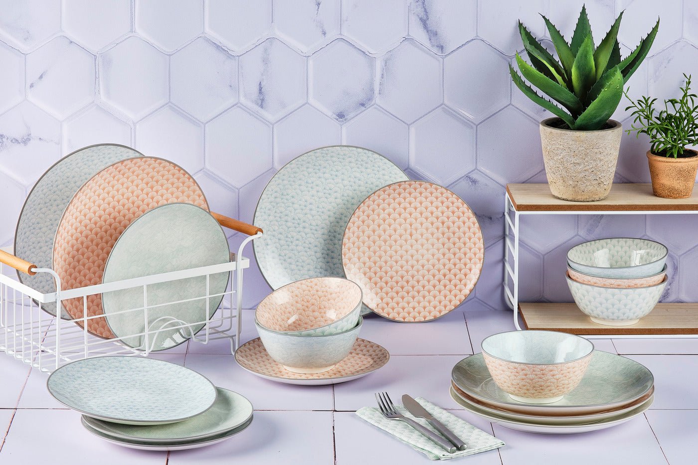 Essentials service - 18 pieces - dark blue BJORN Multicolored