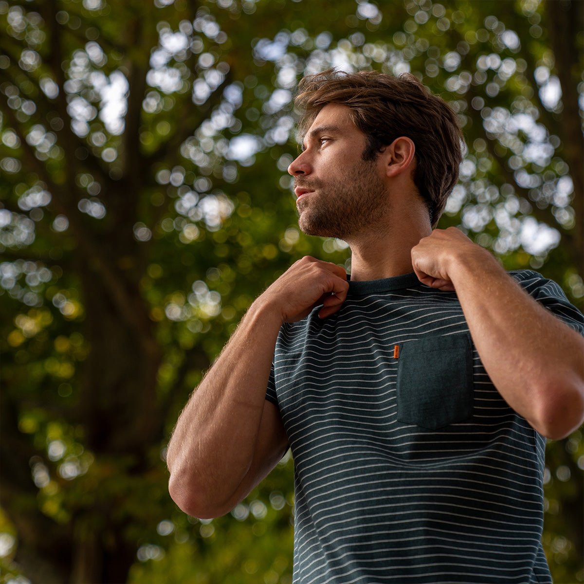 Heavy organic cotton T-shirt BILLYBELT Green