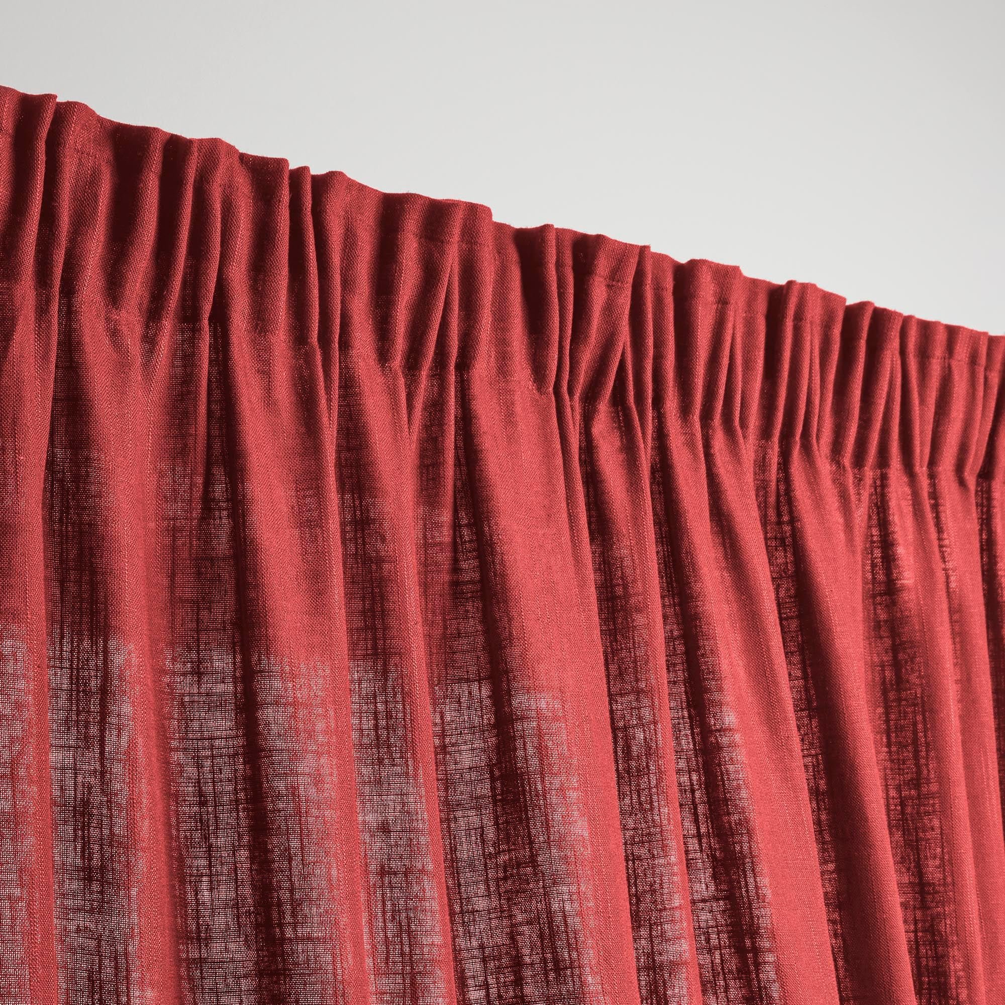Curtain with gathering tape MADURA Red