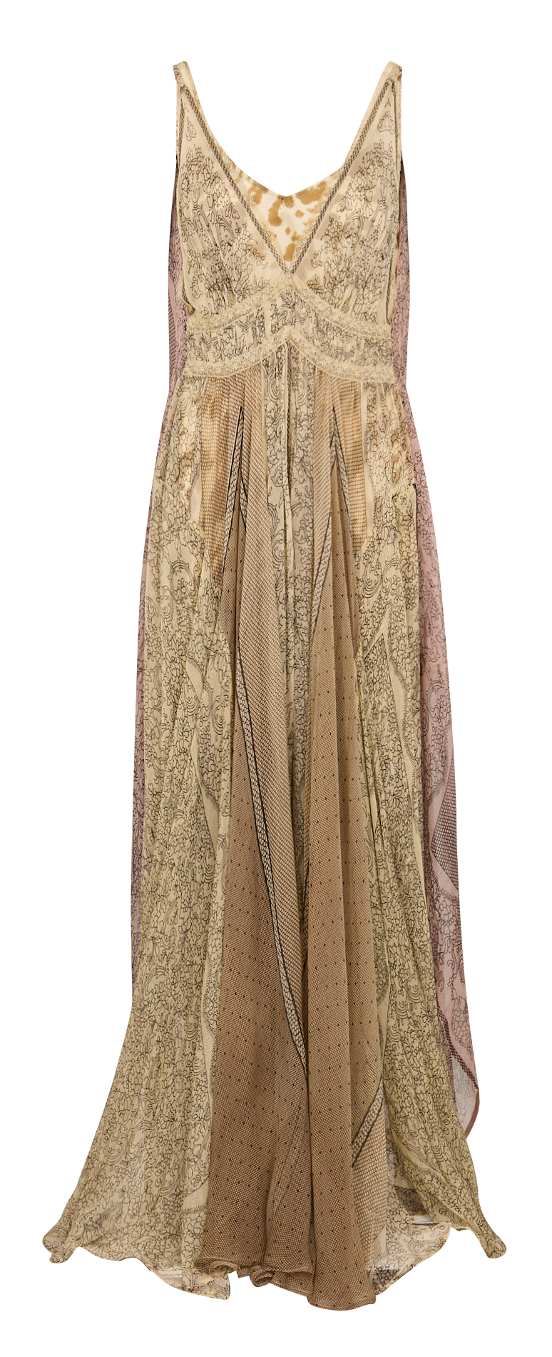 Long V-neck dress MES DEMOISELLES Yellow