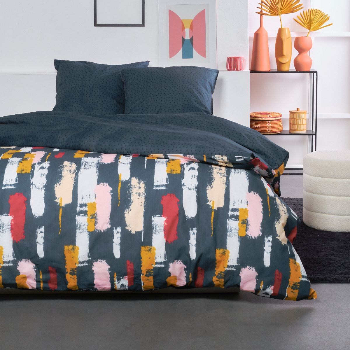 Cotton bedding set TODAY LINGE DE MAISON Blue