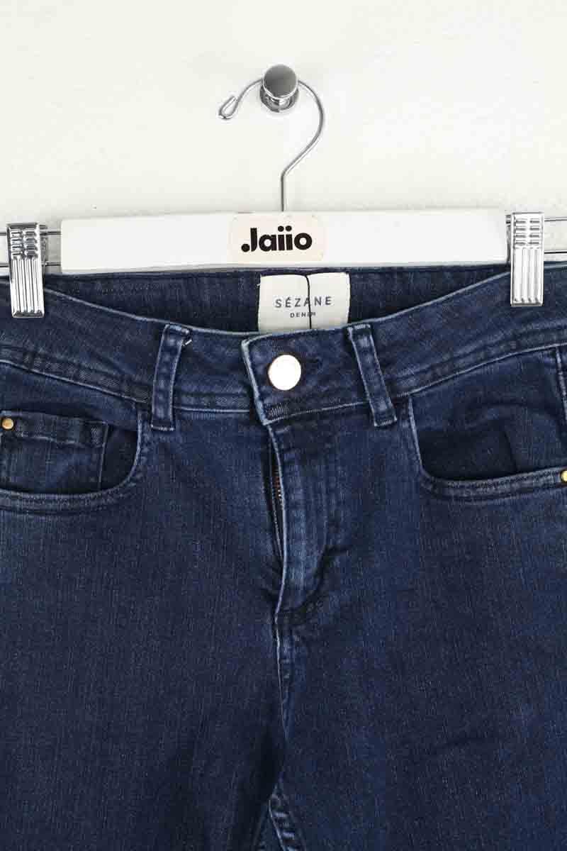 Cotton skinny jeans SEZANE - Seconde main Blue