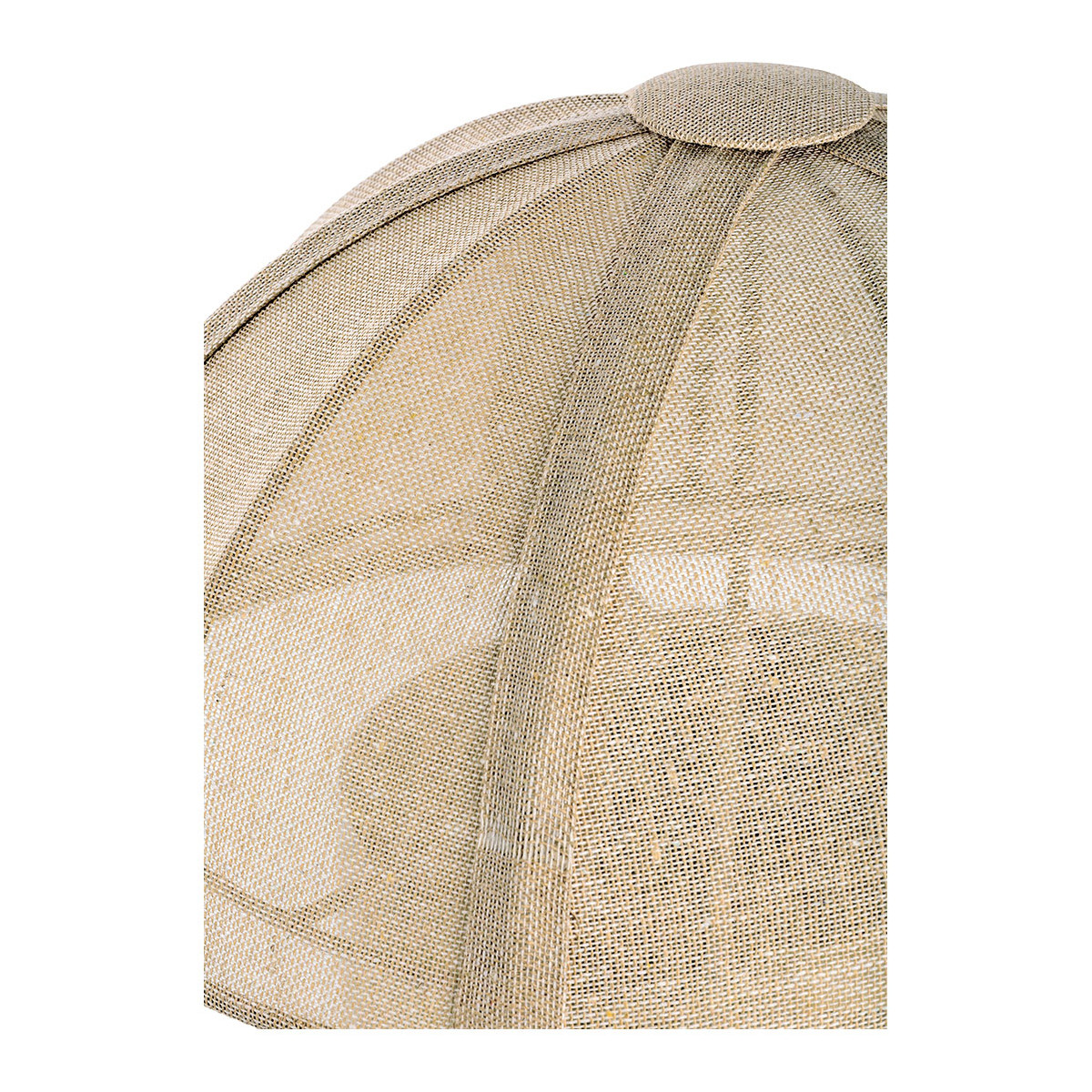 Héloïse golden metal lamp - cream fabric lampshade - large size - ø 48 x 50 cm BLANC D'IVOIRE White