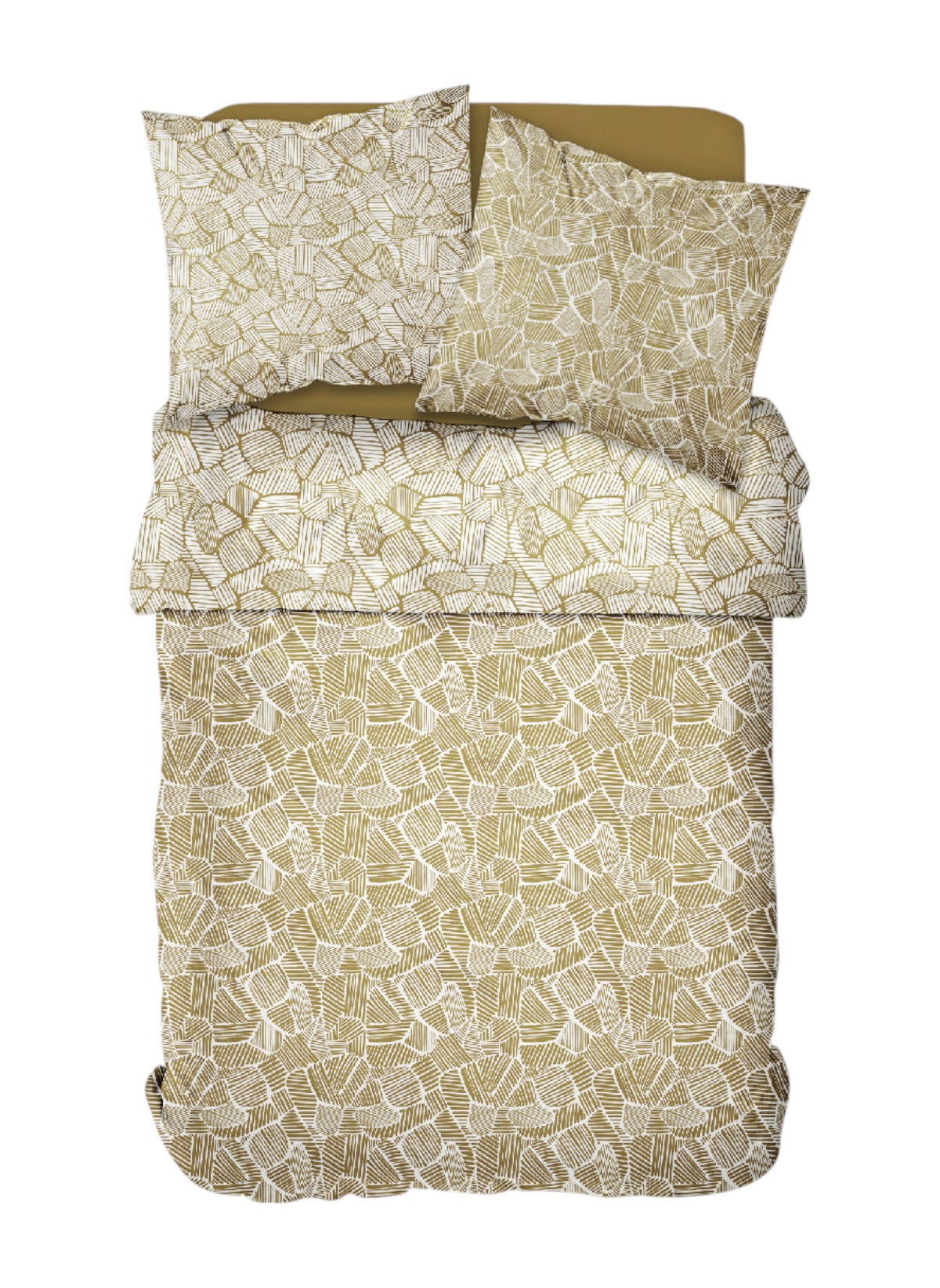 Printed cotton bed set TODAY LINGE DE MAISON Brown