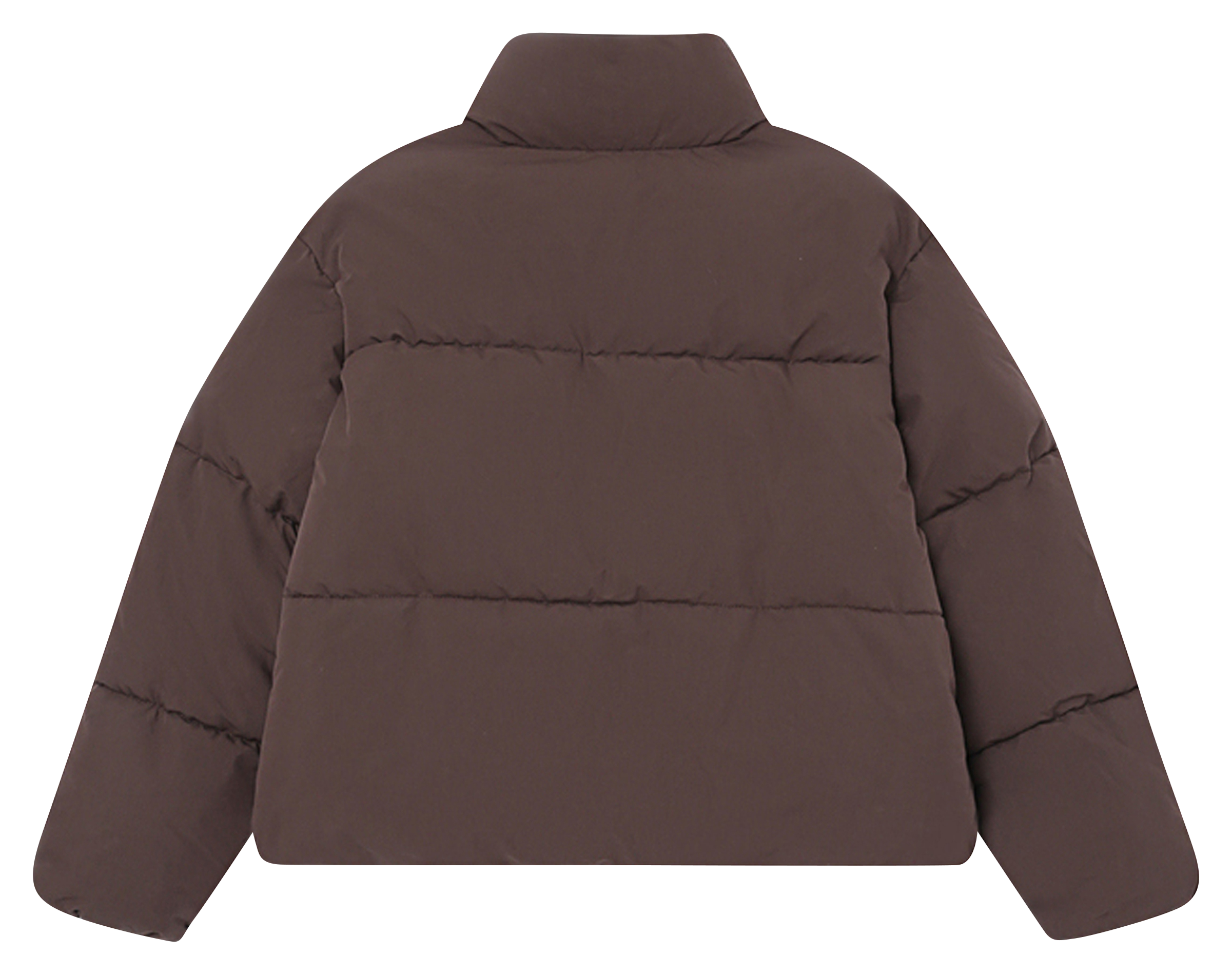 High-neck cotton-blend down jacket GRACE ET MILA Brown