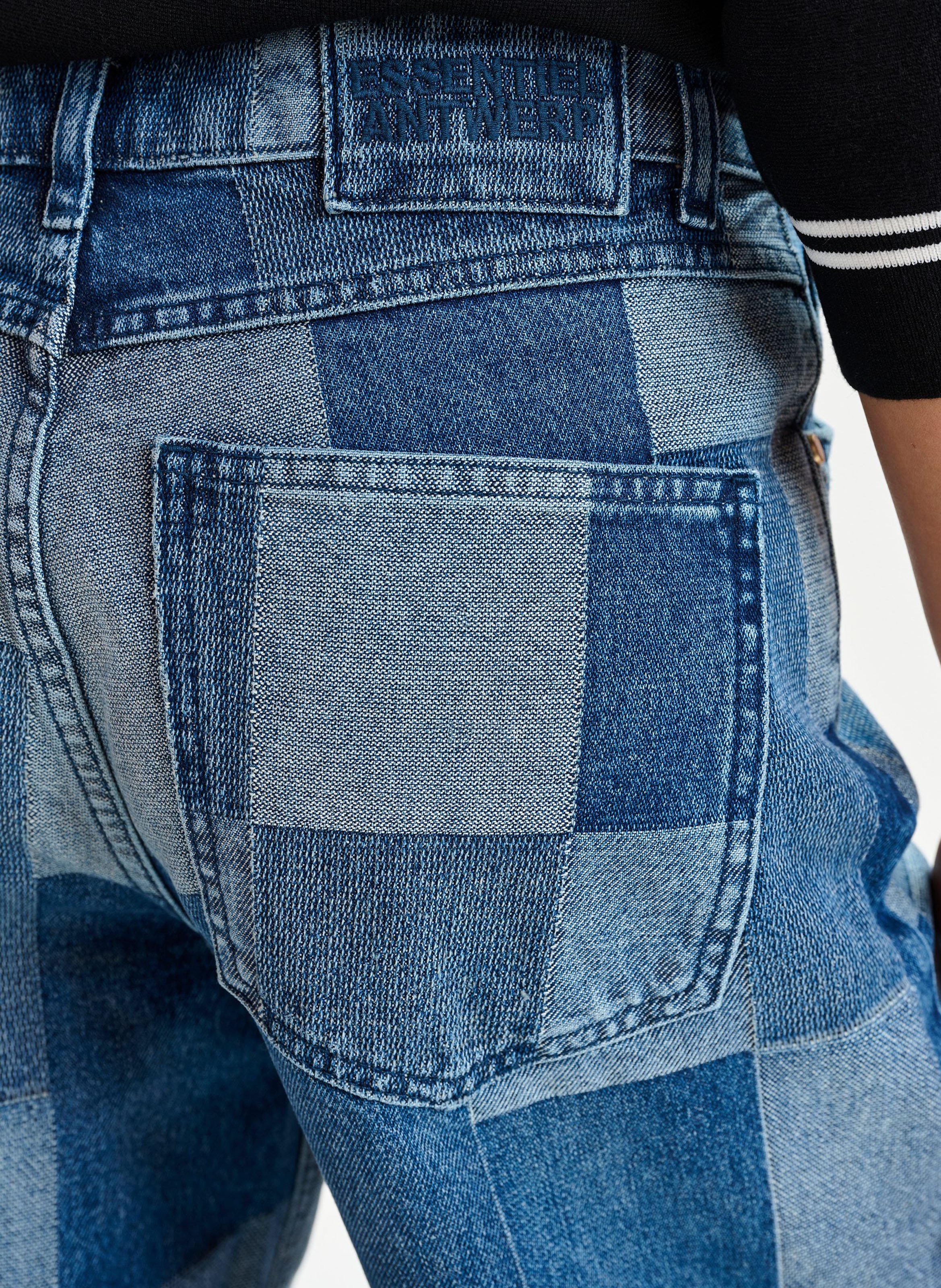 Jean large patchwork en coton ESSENTIEL ANTWERP Bleu