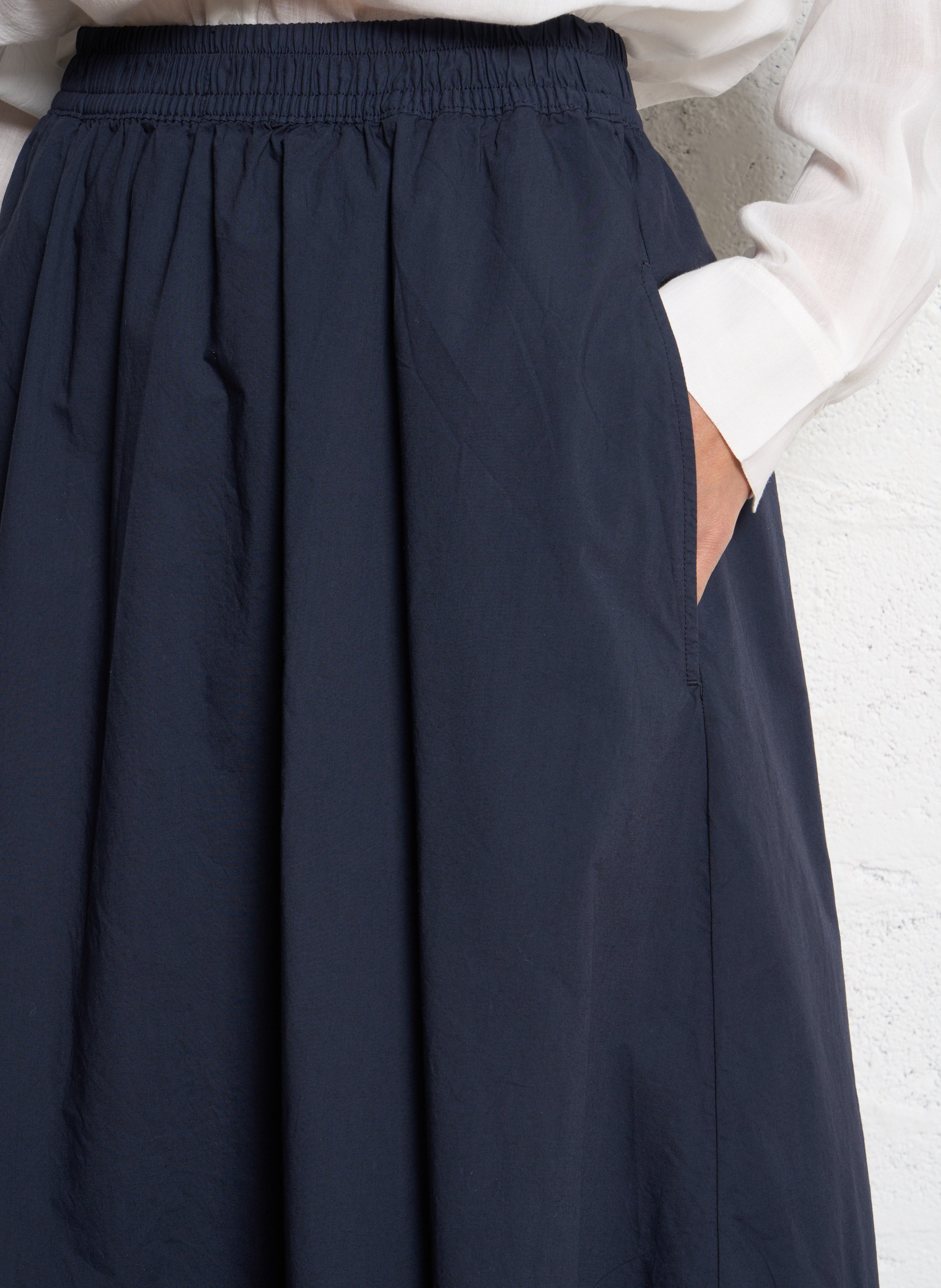 Jupe évasée en coton bio RUE DE TOKYO Bleu