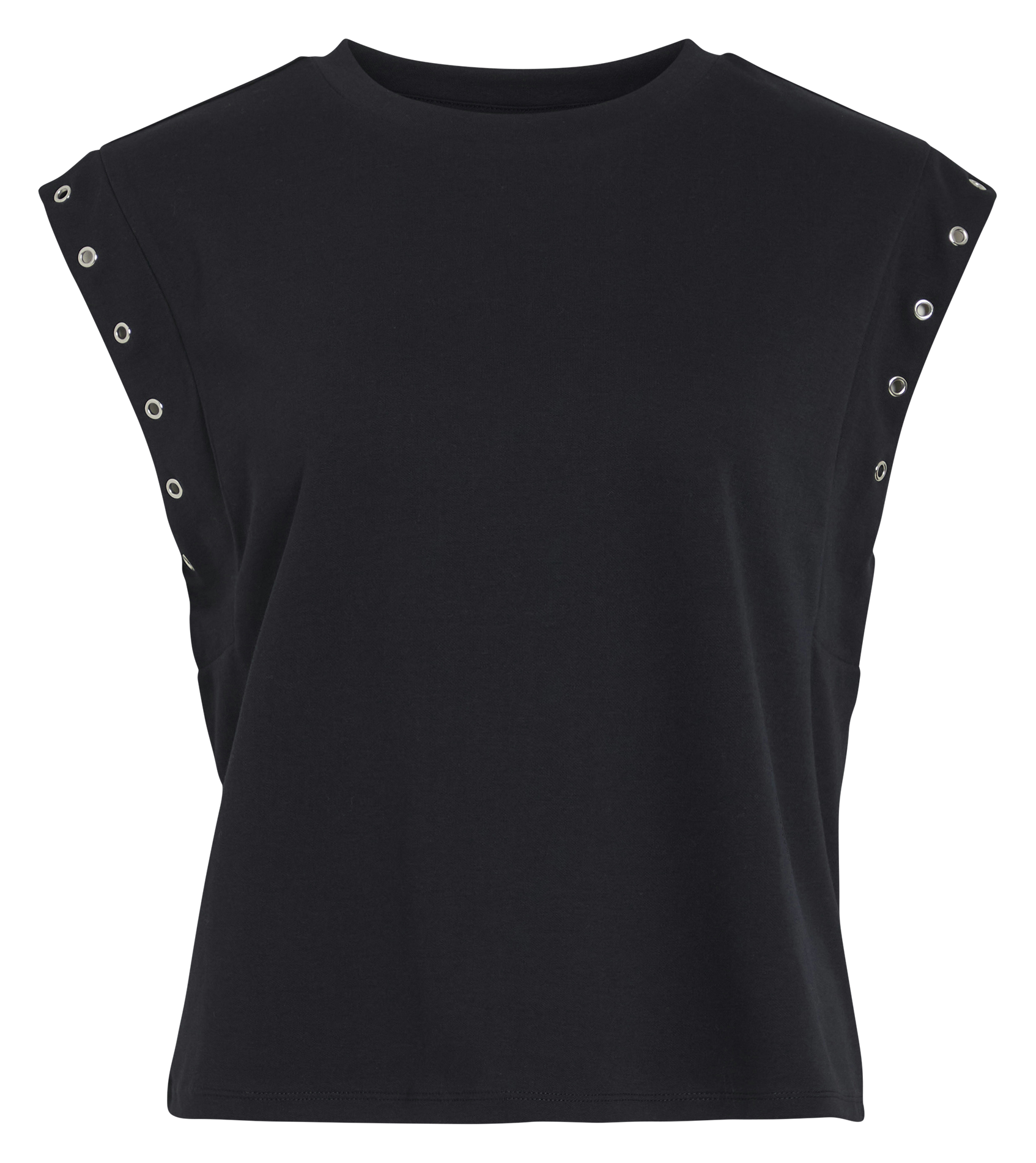 Top droit en fibres recyclées mélangées VILA Noir