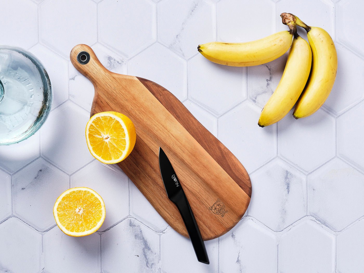 Acacia wood cutting board Freja - 41 x 16cm BJORN Brown