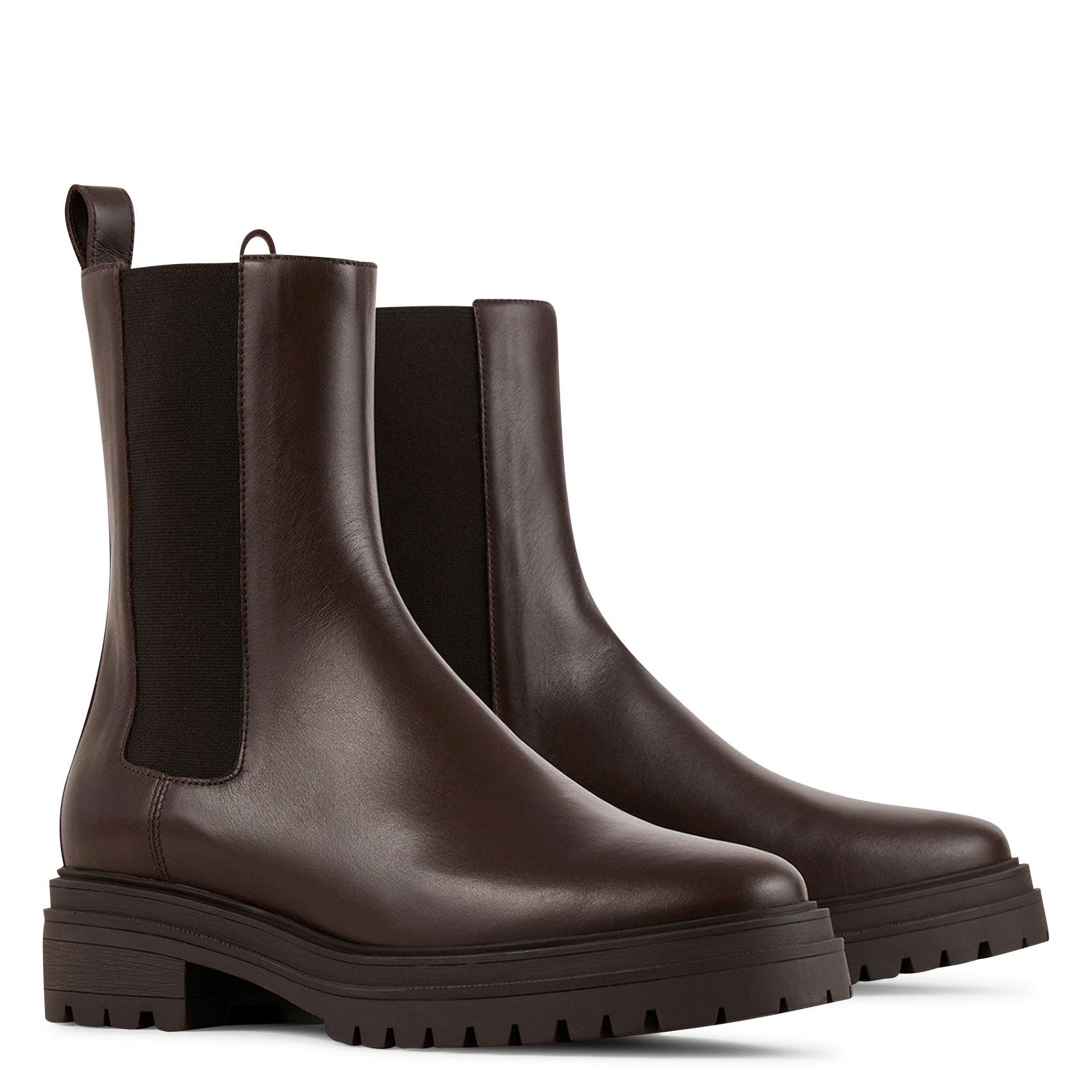 Bottines Chelsea en cuir BA&SH Marron