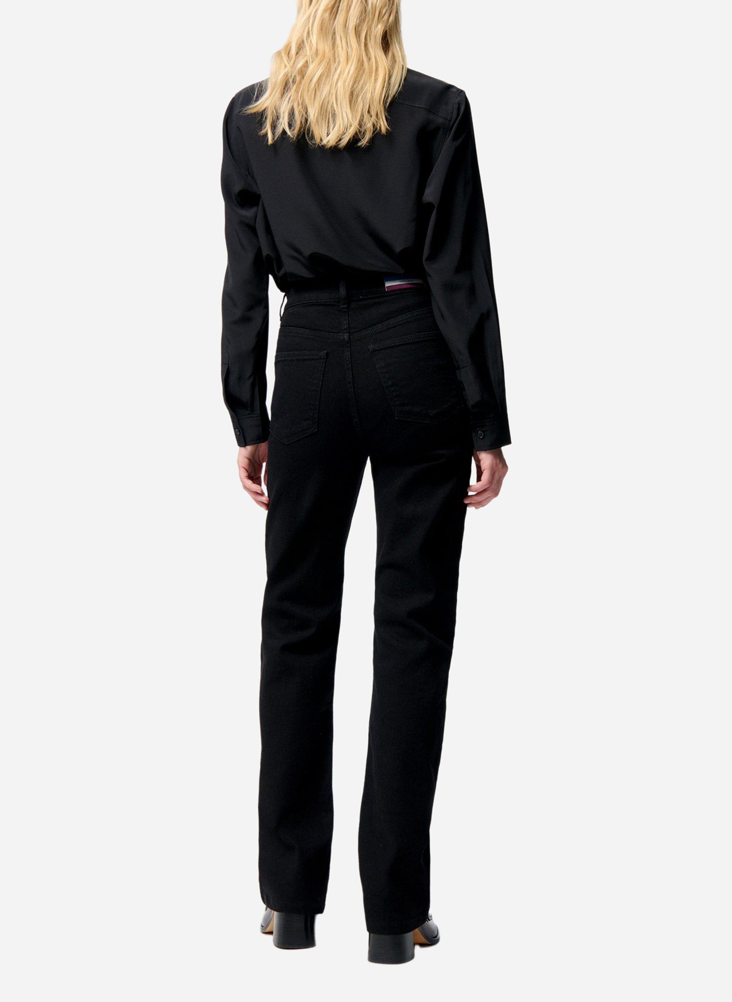 Jean droit en coton mélangé VANESSA BRUNO Noir