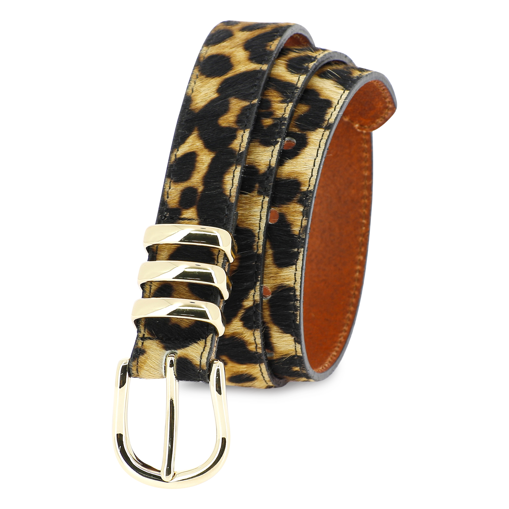 Armband aus Leder in Leoparden-Optik HERBERT FRERE SOEUR Schwarz