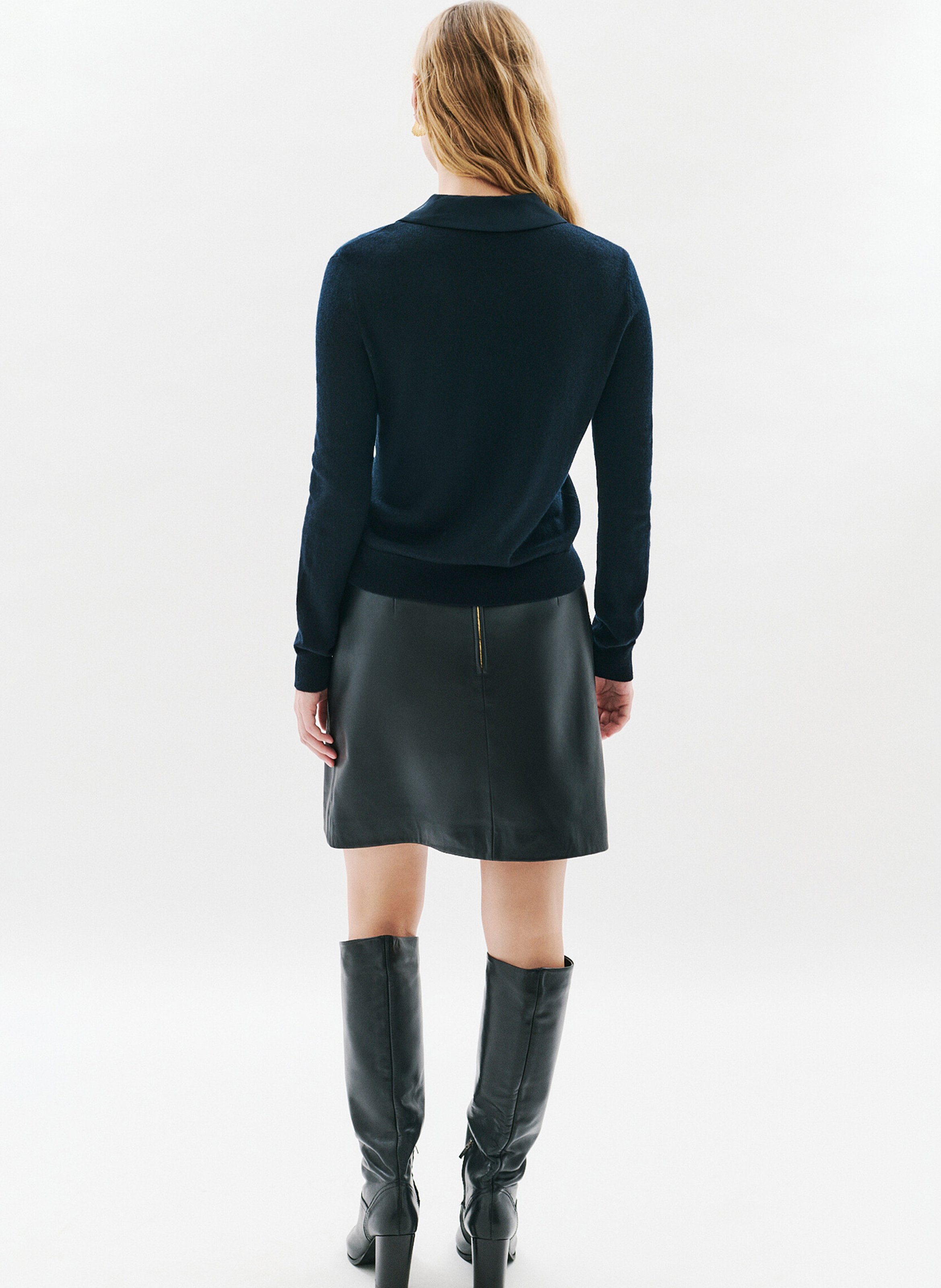 Cardigan with classic collar CAROLL Black