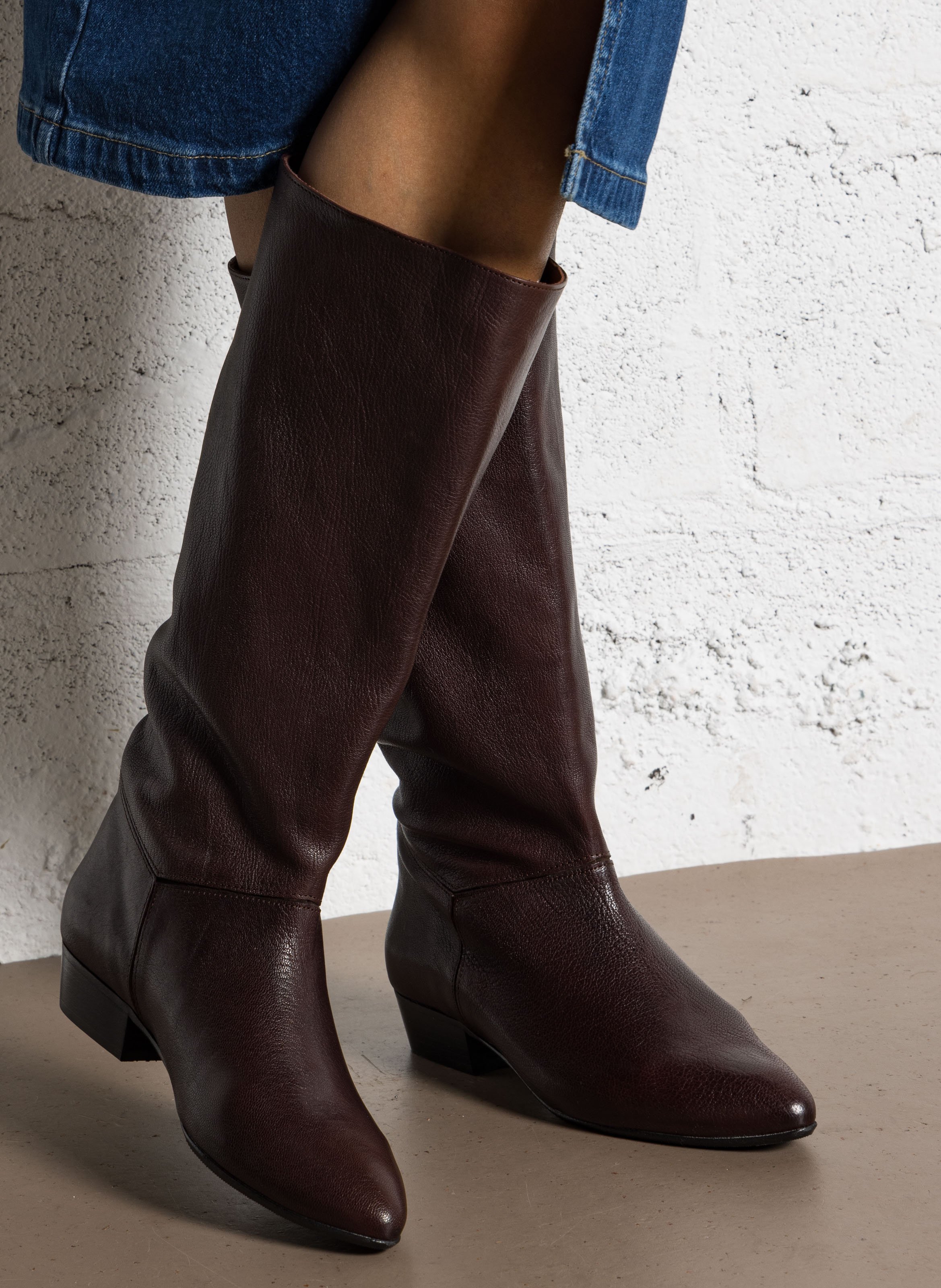 Bottes en cuir  ANONYMOUS COPENHAGEN Marron