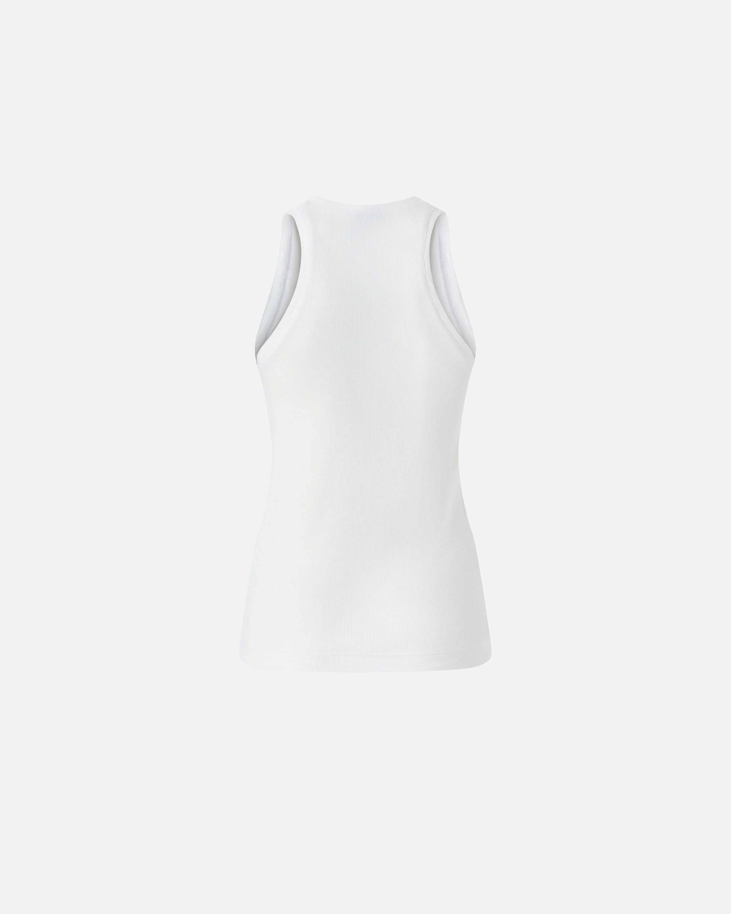 Ribbed sleeveless top PINKO White