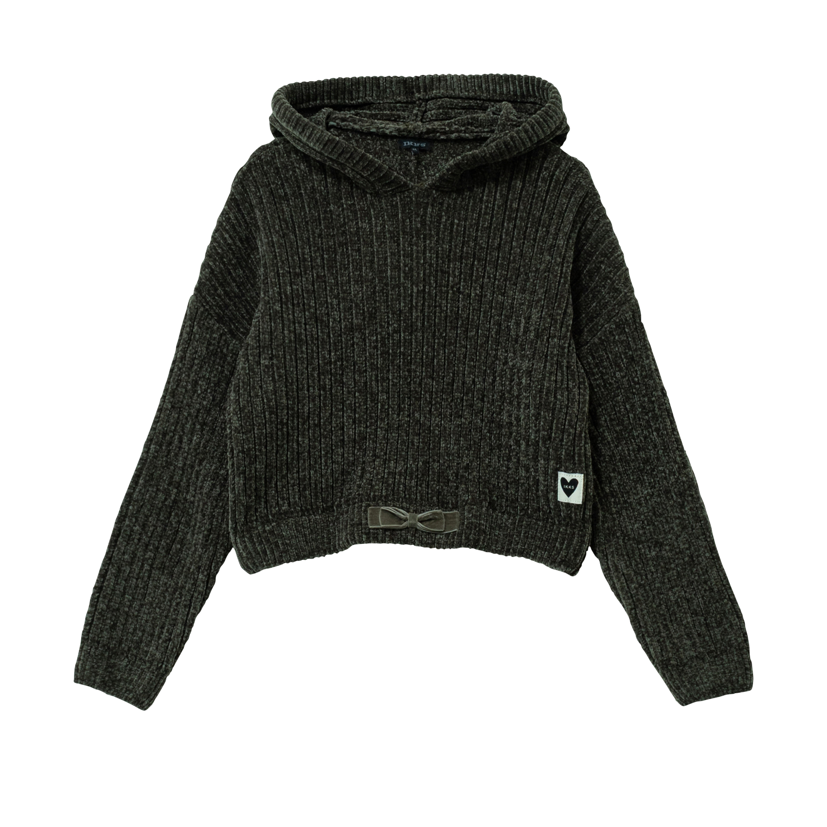 Pull capuche en tricot IKKS JUNIOR Kaki