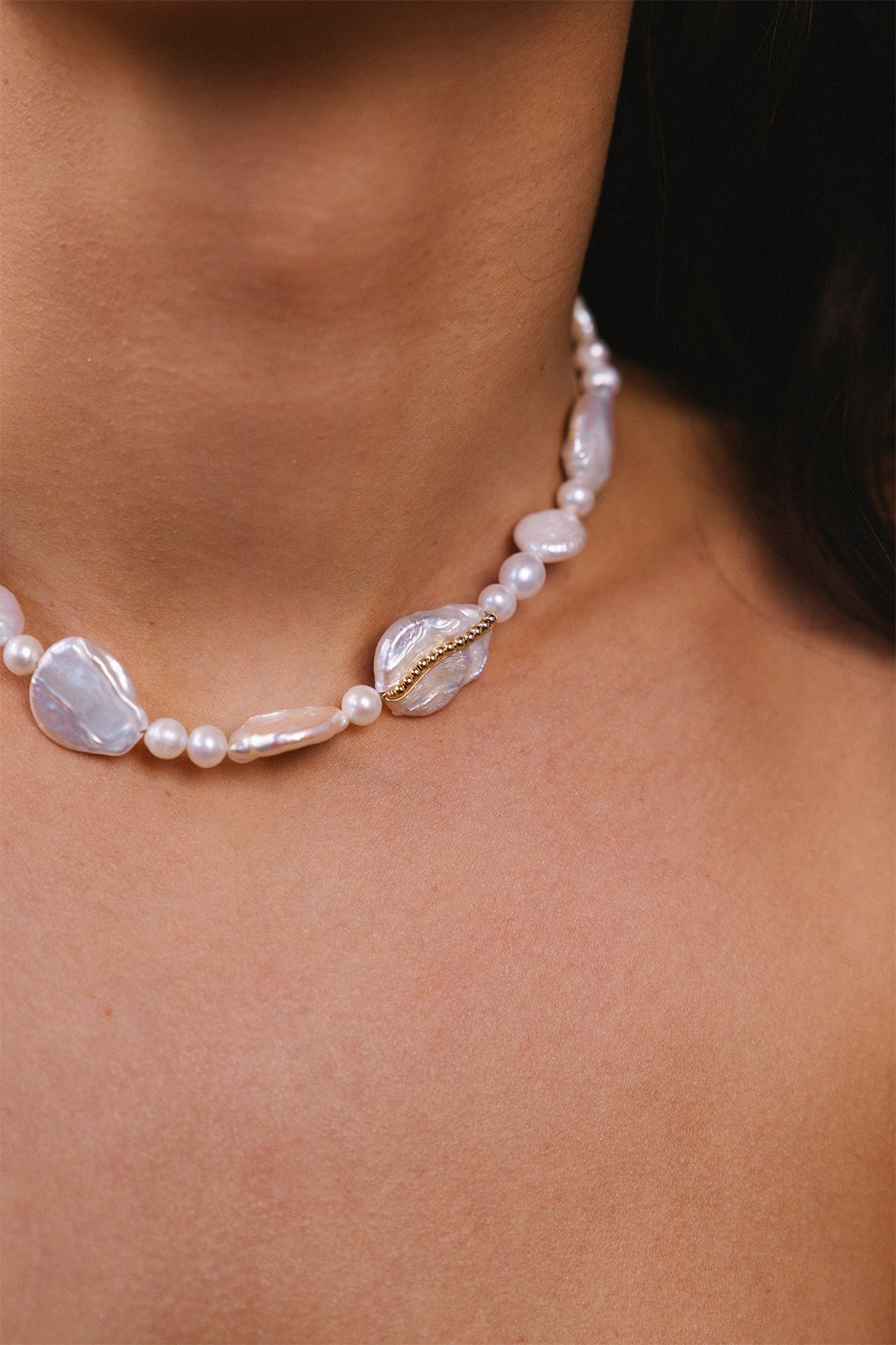 Cowrie Shell Pearl Necklace YAY Golden