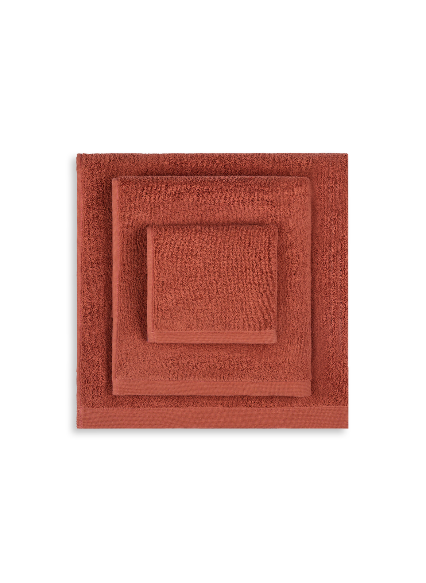 Set of organic cotton bath towels AU PRINTEMPS PARIS MAISON Orange