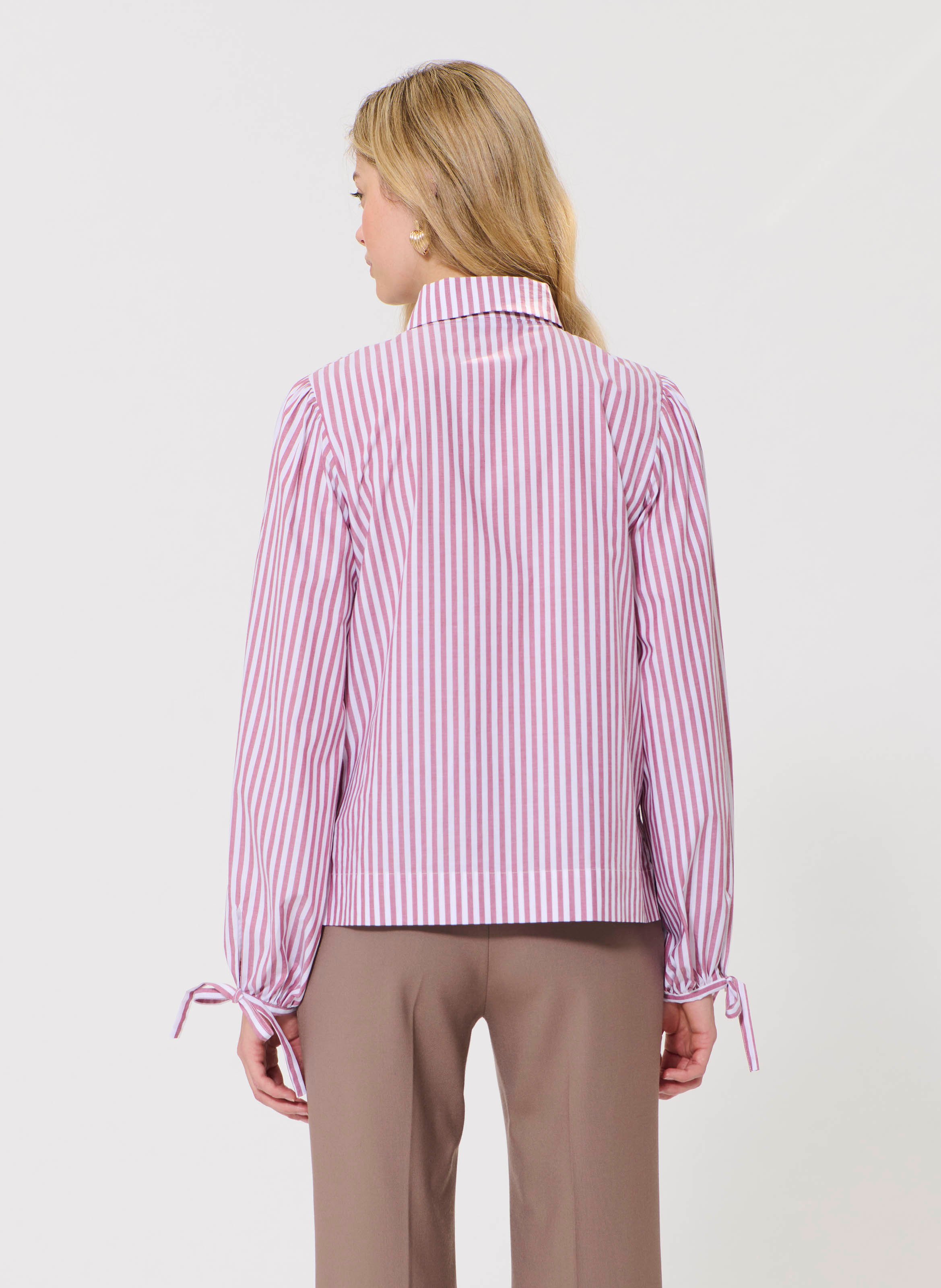Blouse van biokatoen met klassieke kraag TARA JARMON Roze