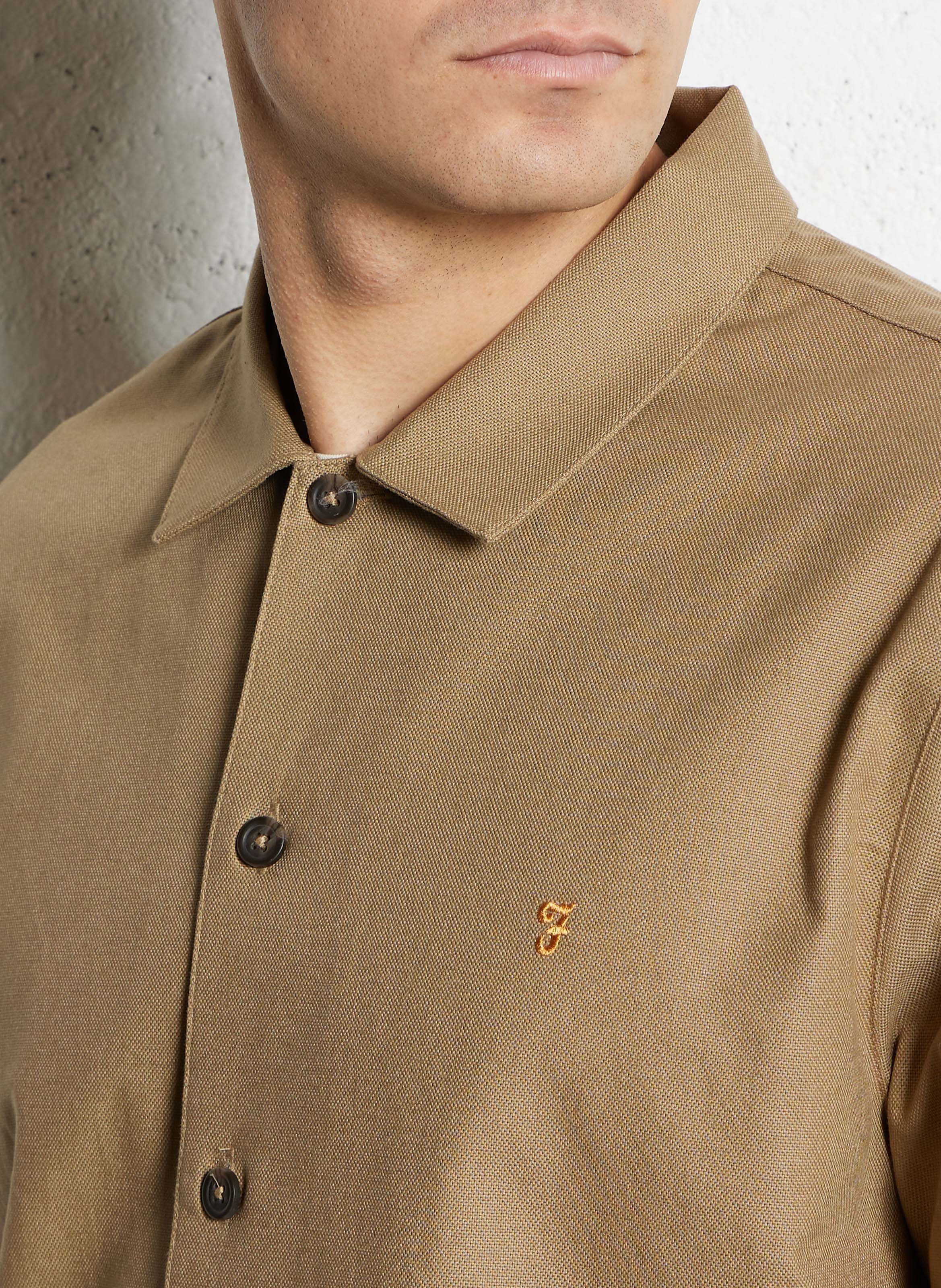 Surchemise oversize en coton FARAH Beige