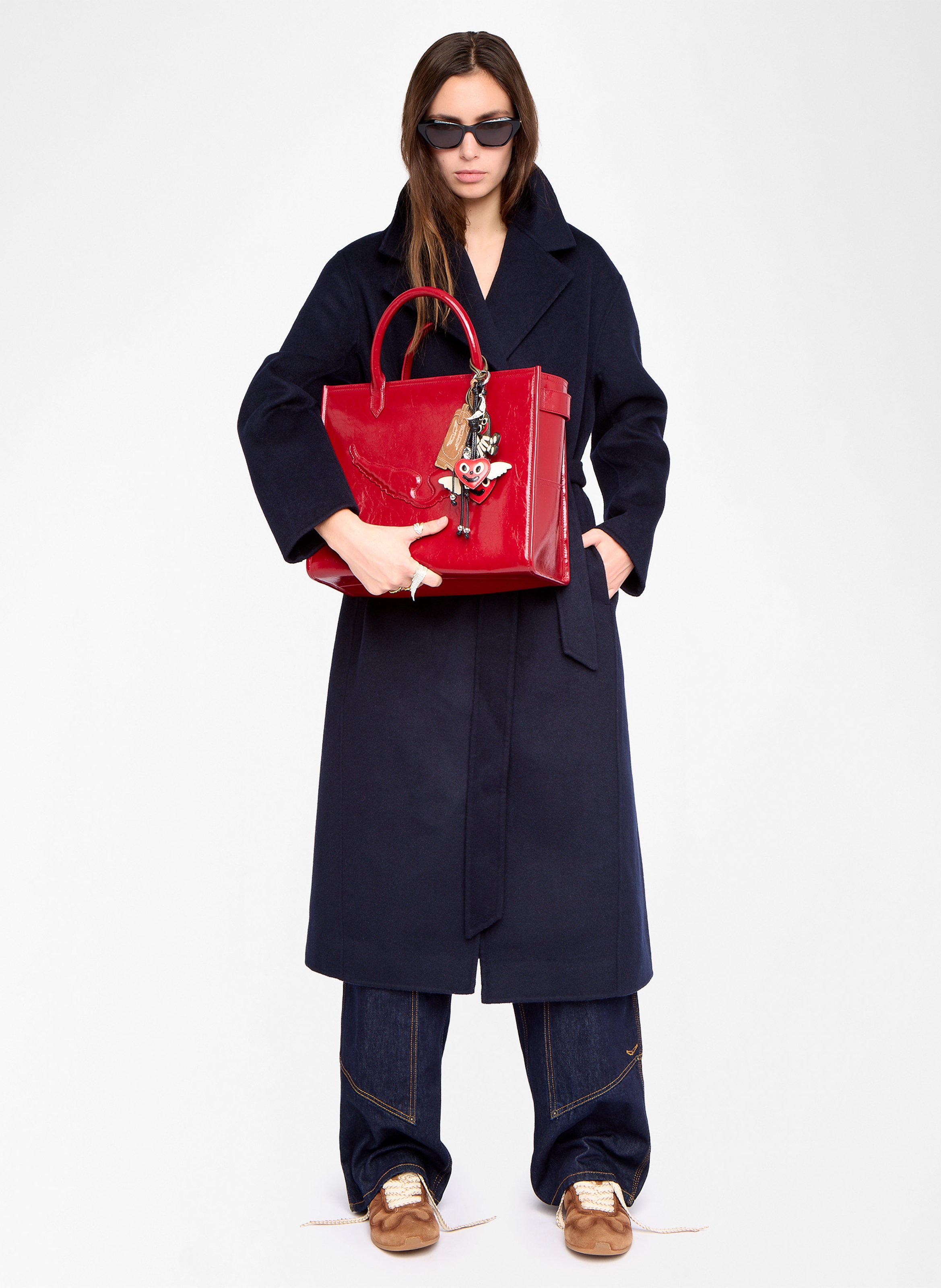 Handbag in crinkled leather ZADIG&VOLTAIRE Red