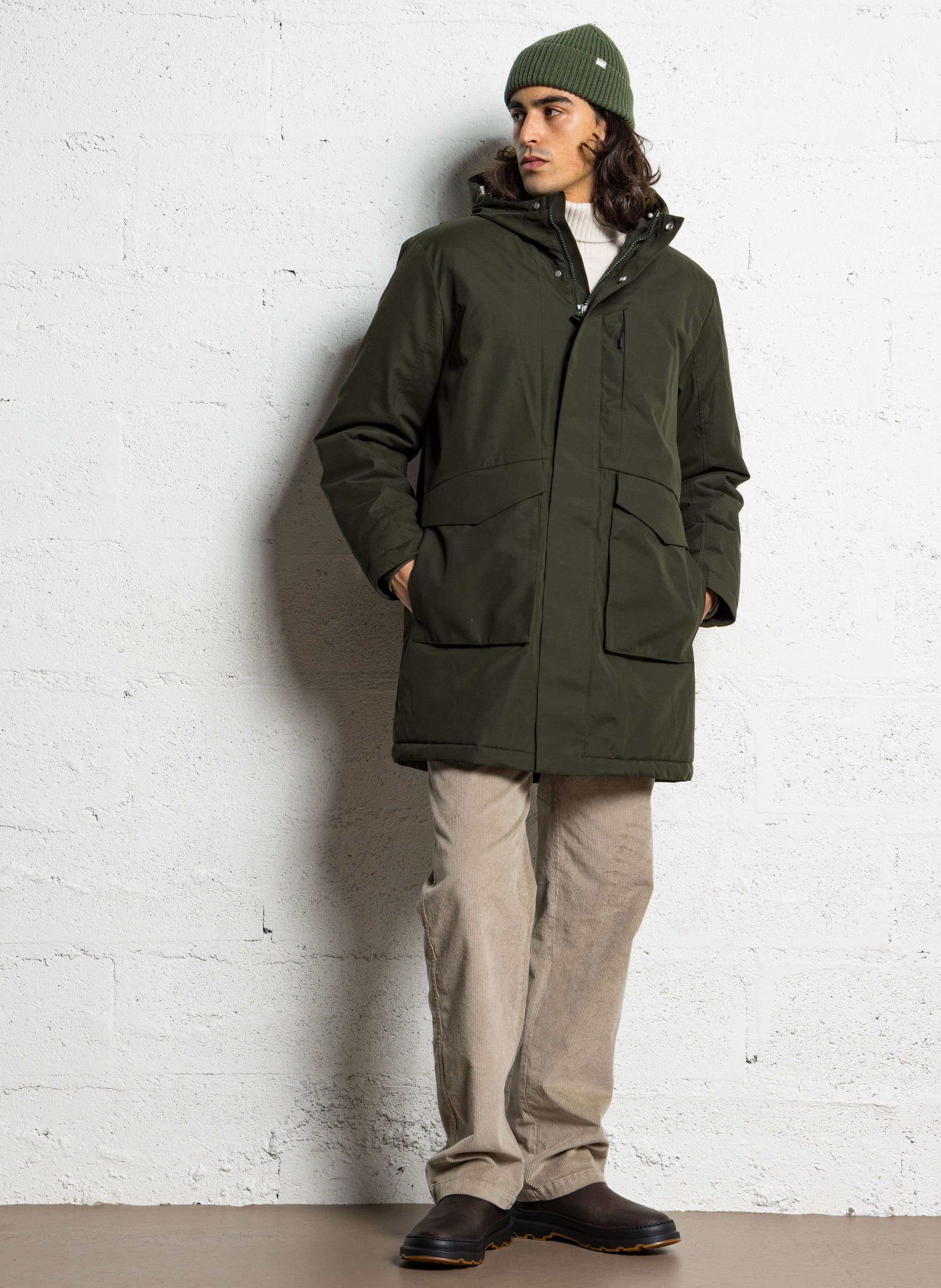 Manteau col montant MINIMUM Vert