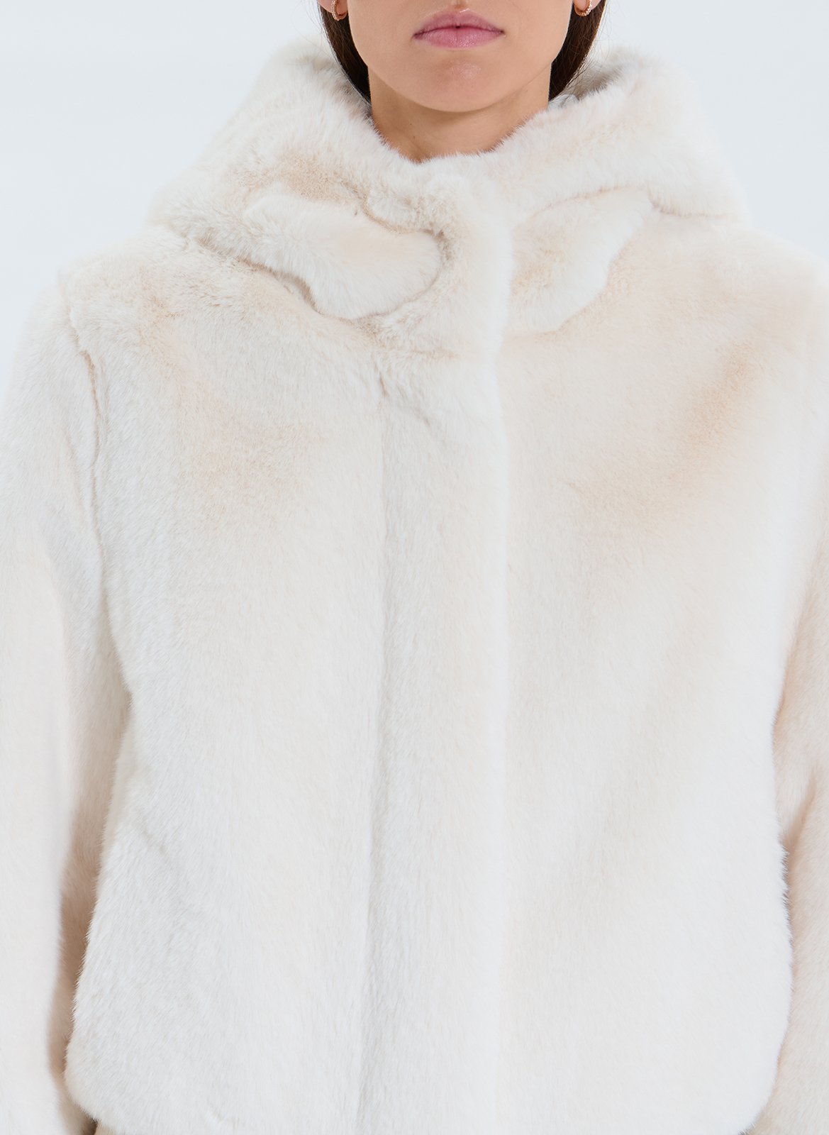 Oversize jacket with hood ZAPA White