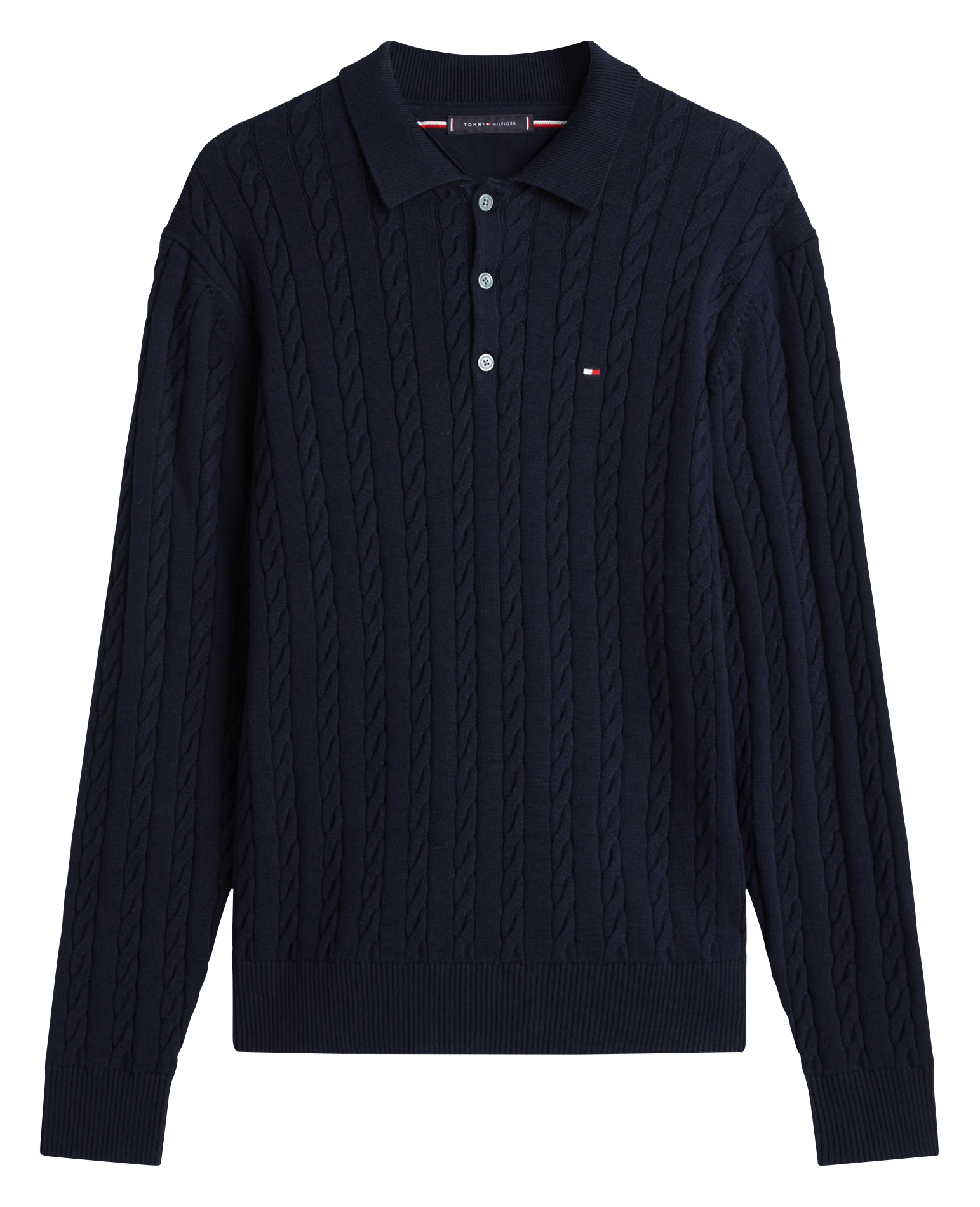 Jersey de corte regular en algodón orgánico. TOMMY HILFIGER Azul