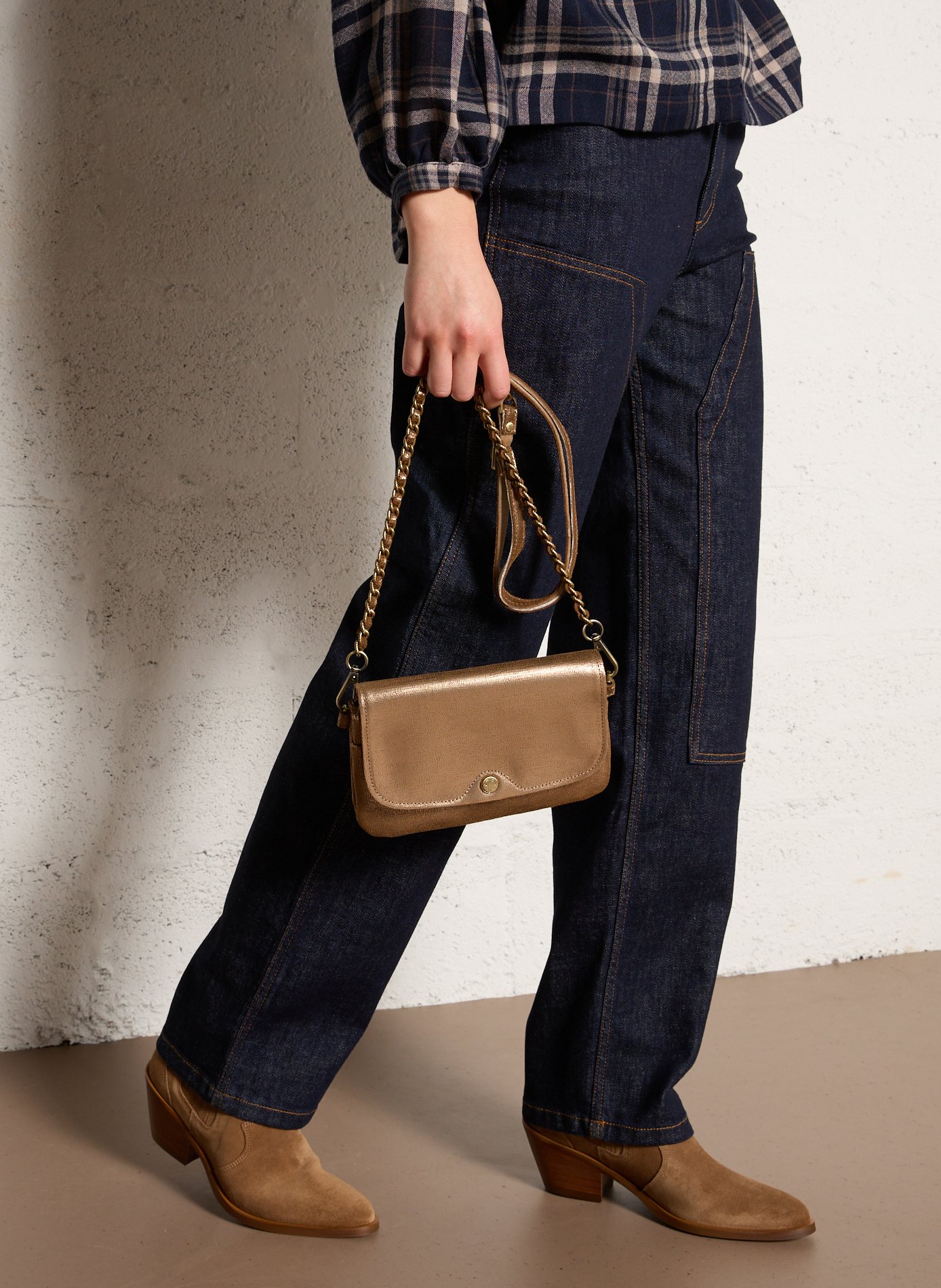 Leather bag MILA LOUISE Brown