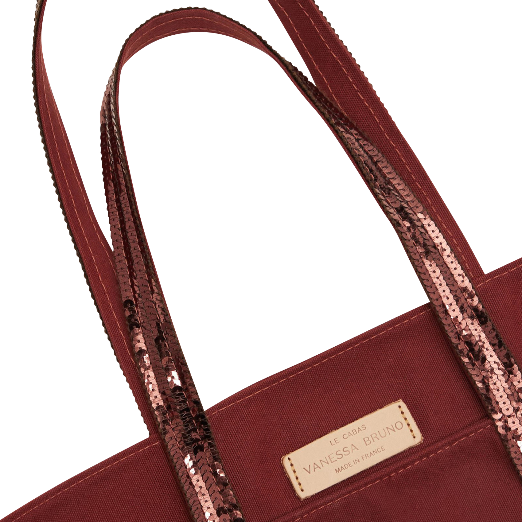 Katoenen shopper met lovertjes VANESSA BRUNO Bruin