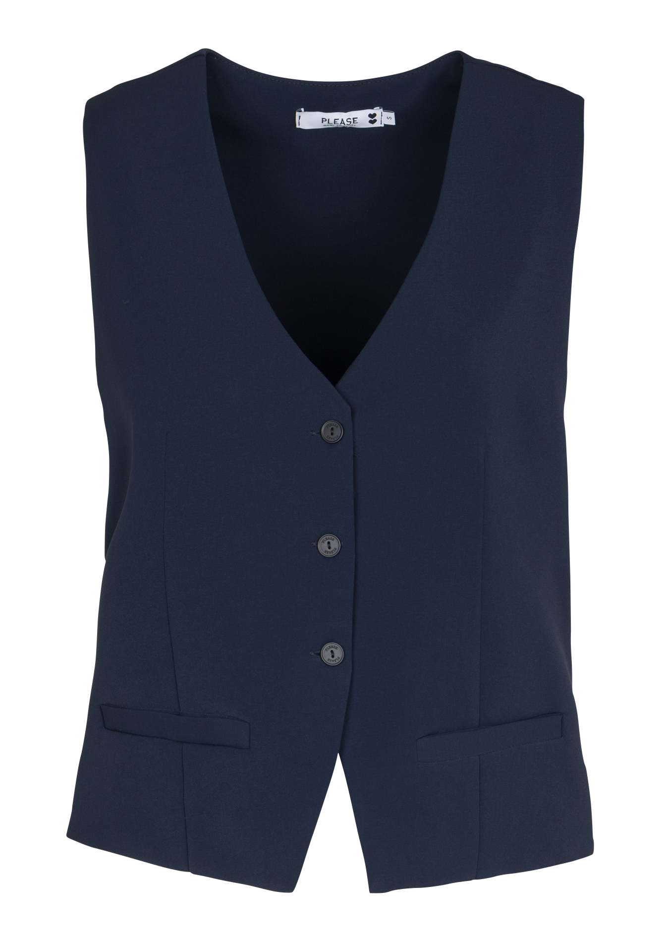 V-neck waistcoat PLEASE Blue
