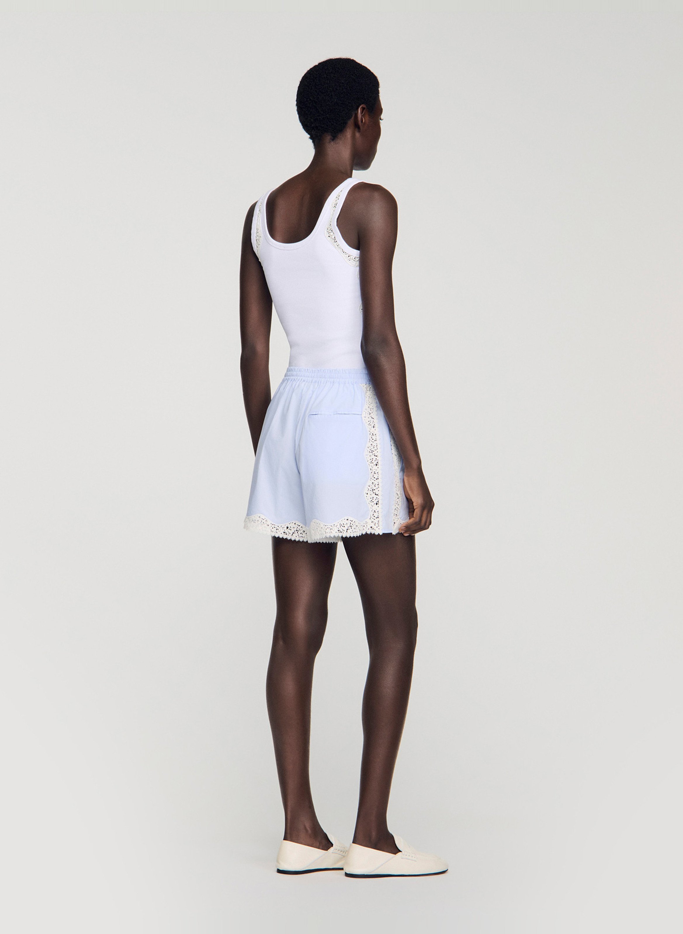 Cotton shorts SANDRO Blue